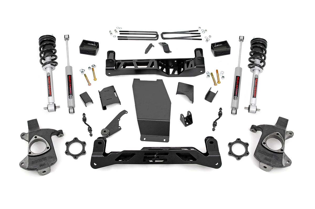 5 Inch Lift Kit for Chevy/GMC 1500 (2014-2018 & Classic) - Aluminum/Stamped Steel Construction with N3 Struts - 22434 - Perfect for Off-Roading & Truck Customization