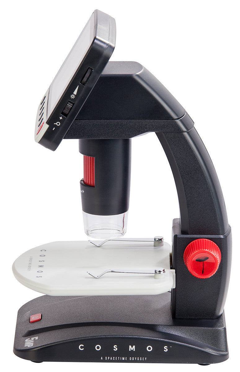 COSMOS 5MP LCD Digital Microscope with Adjustable Stand - High Magnification for Coin Collecting, Jewelry Inspection & Science Education (Desktop USB Microscope)