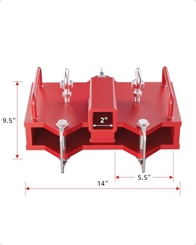 GARVEE 2 Inch Forklift Trailer Hitch Receiver for Dual Pallet Forks - 6500 lbs Towing Capacity, Class III & IV Tow Hitch Adapter - Perfect for Warehouse, Construction, and Heavy-Duty Towing Applications