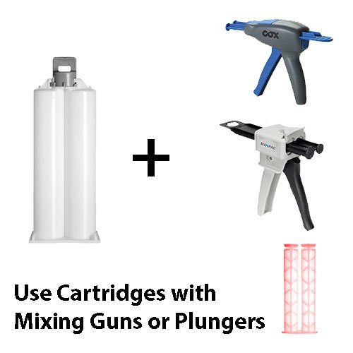 Atlas Pro 50ml/1.7oz Empty 2:1 Ratio Dual-Barrel Cartridge & Dispenser Kit (10 Pack) - Perfect for Epoxy Resin, Adhesives and DIY Craft Projects