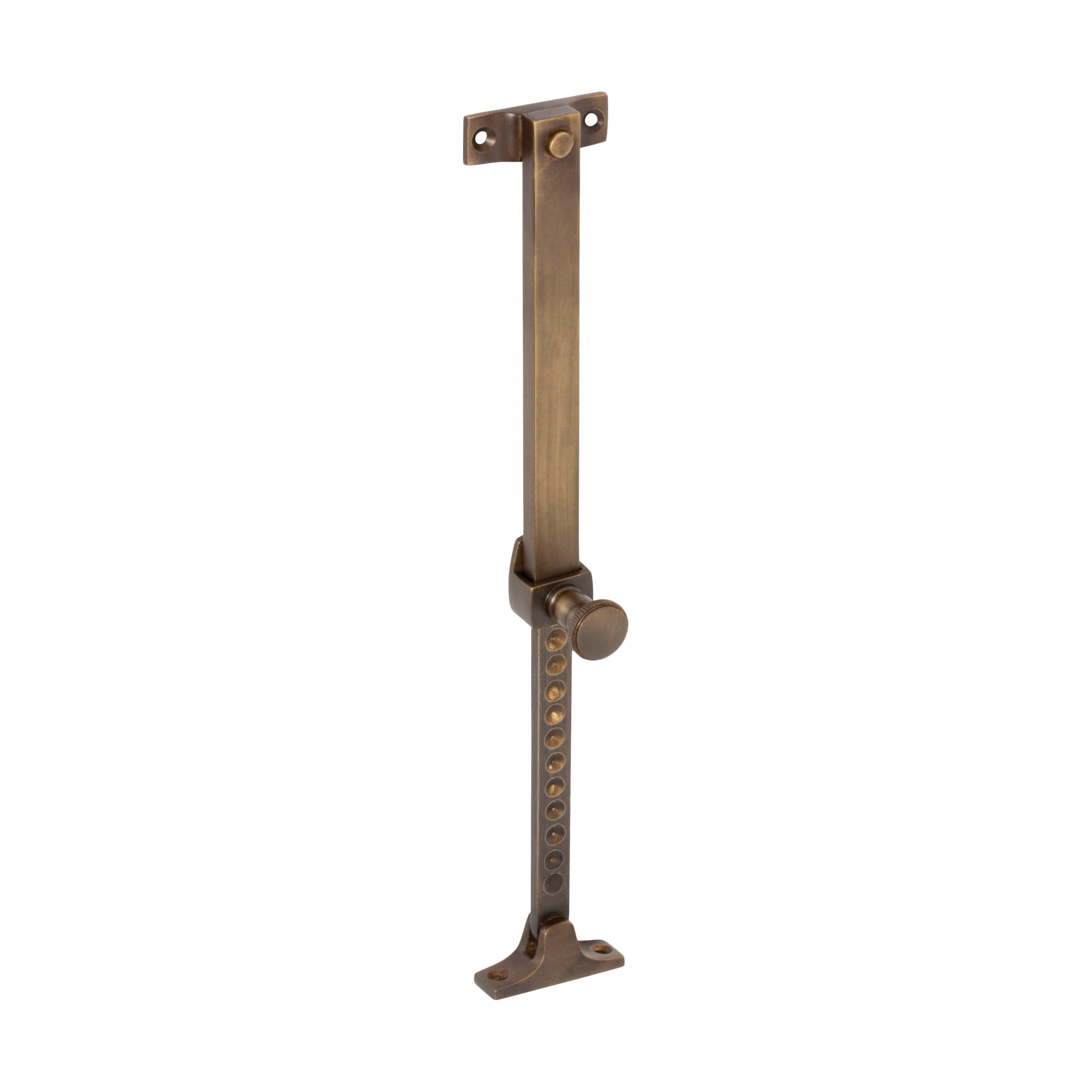 2313 Casement Stay Telescopic Screw Down Antique Brass L200 295mm - Durable Window Hardware for Vintage Style Homes & Restoration Projects