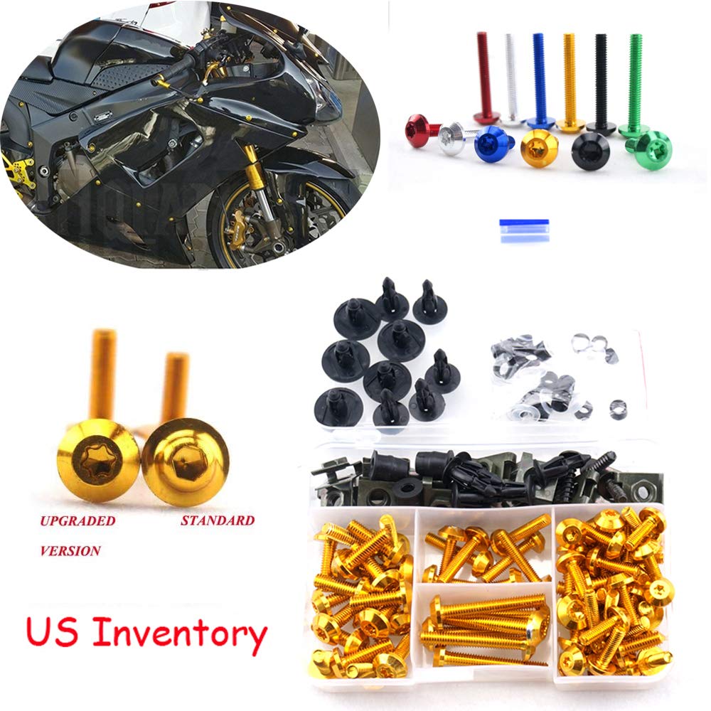 Complete Alloy Motorcycle Body Fairing Bolt Kit for Triumph Daytona 675 (2006-2014) - Durable Body Screws for Racing & Street Riding