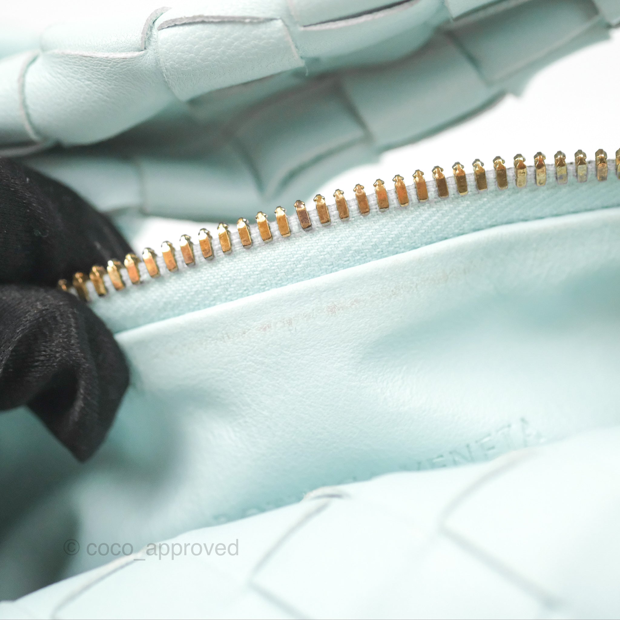 Bottega Veneta Mini Jodie Bag in Teal Washed Intrecciato Lambskin Leather - Luxury Crossbody Handbag for Women, Perfect for Date Night & Evening Events