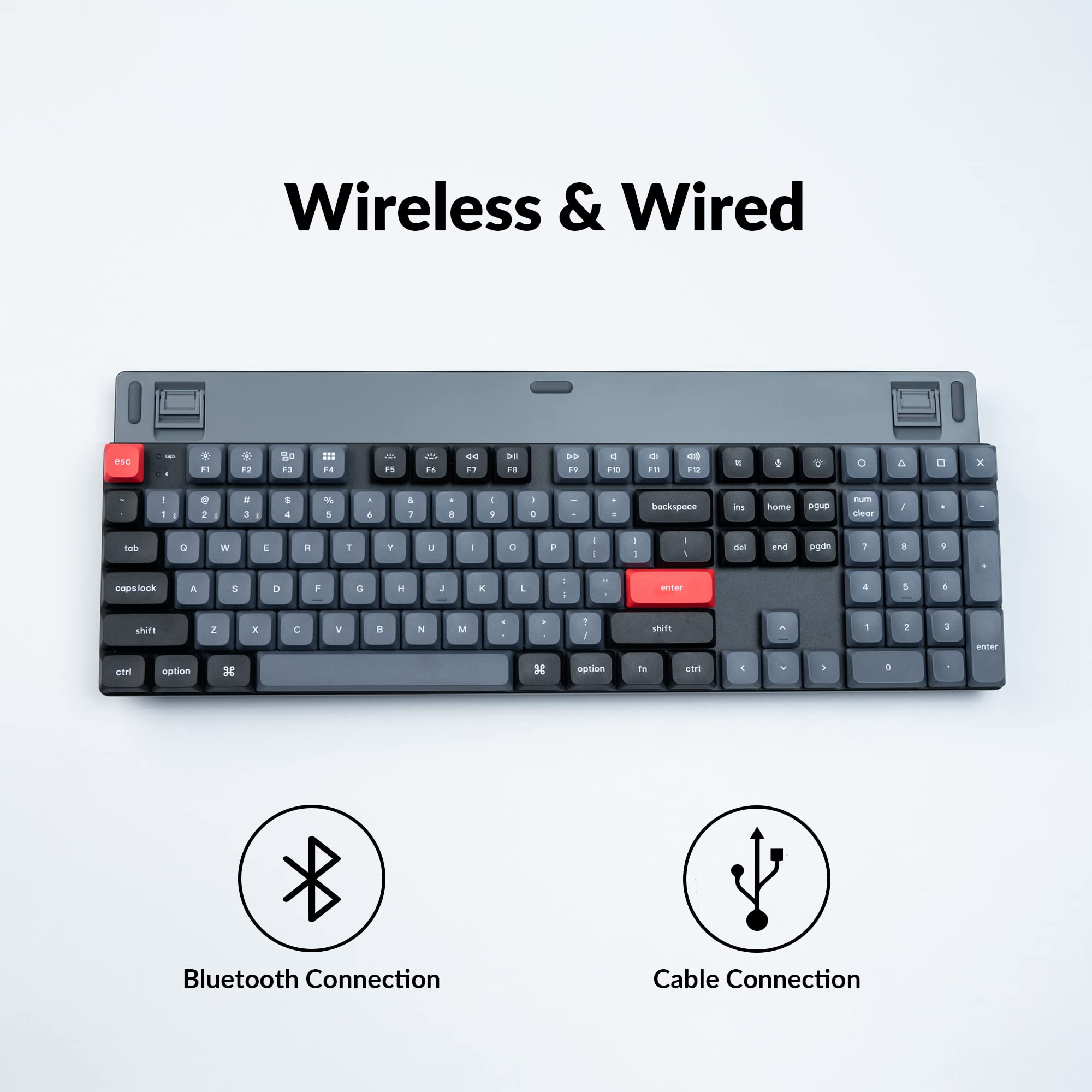Keychron K5 Pro Ultra-Slim Wireless Mechanical Keyboard - Hot-Swappable RGB Backlit, Full-Size QMK/VIA Programmable for Mac/Windows/Linux, Low Profile Gateron Brown Switch - Perfect for Office Work, Gaming & Programming