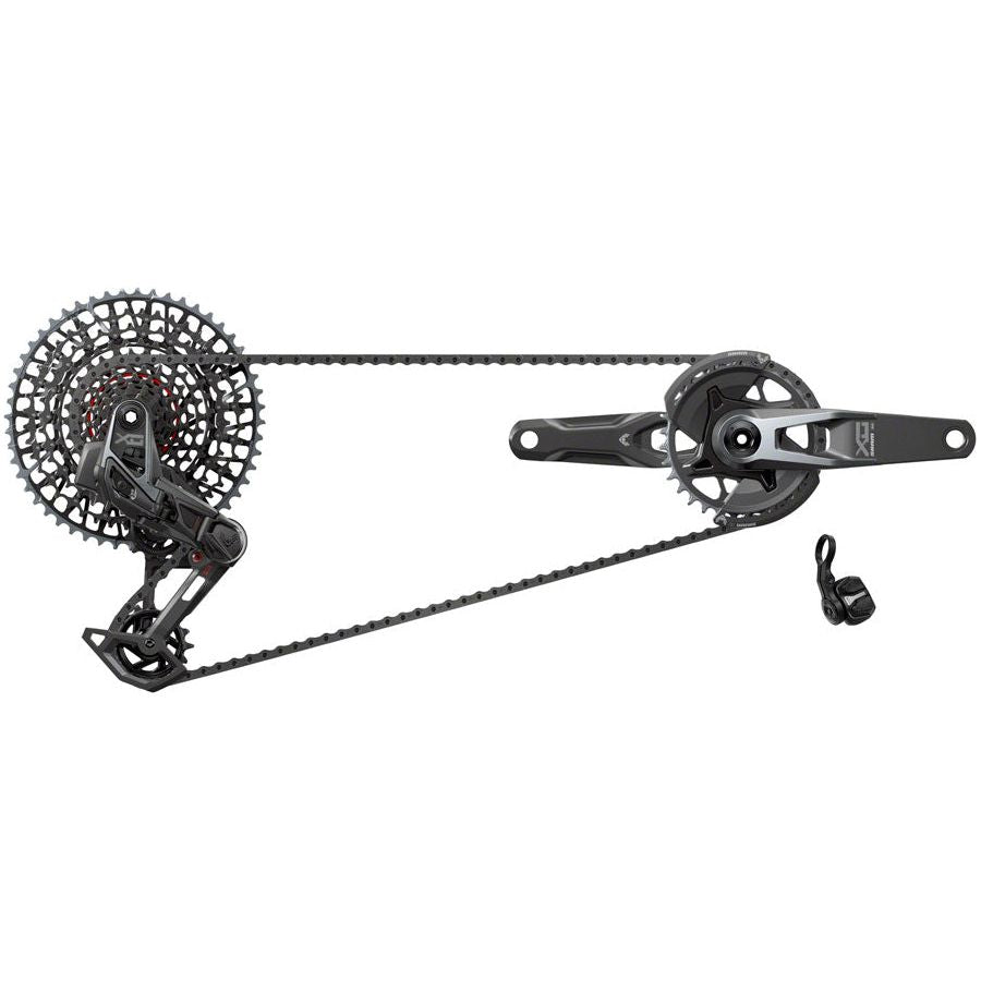 SRAM X0 T-Type Eagle Transmission Groupset - 170mm Crank, 32t Chainring, AXS POD Controller, 10-52t Cassette, Rear Derailleur & Chain (V2) | Premium Mountain Bike Drivetrain for Trail & Enduro Riding