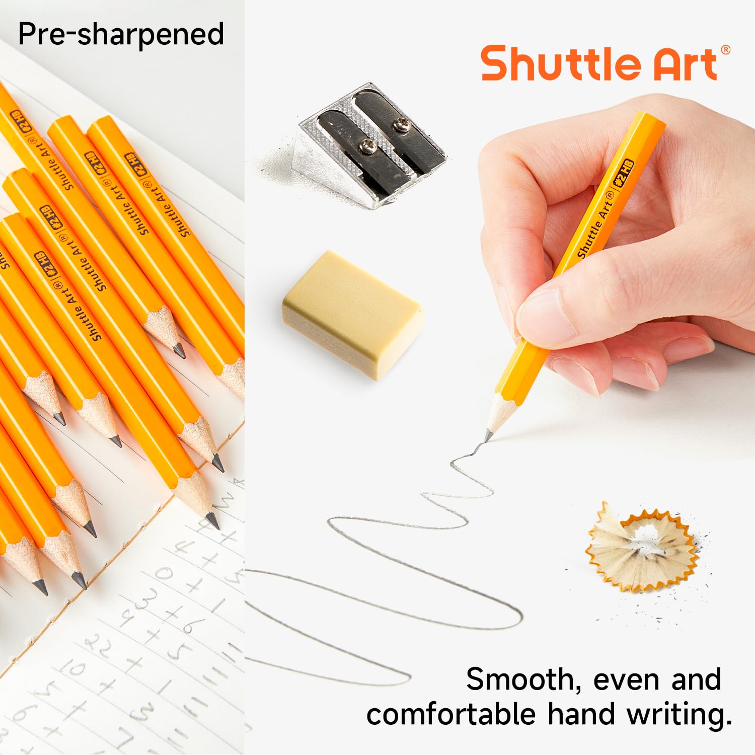 Shuttle Art 600 Pack #2 HB Golf Pencils - 3.5