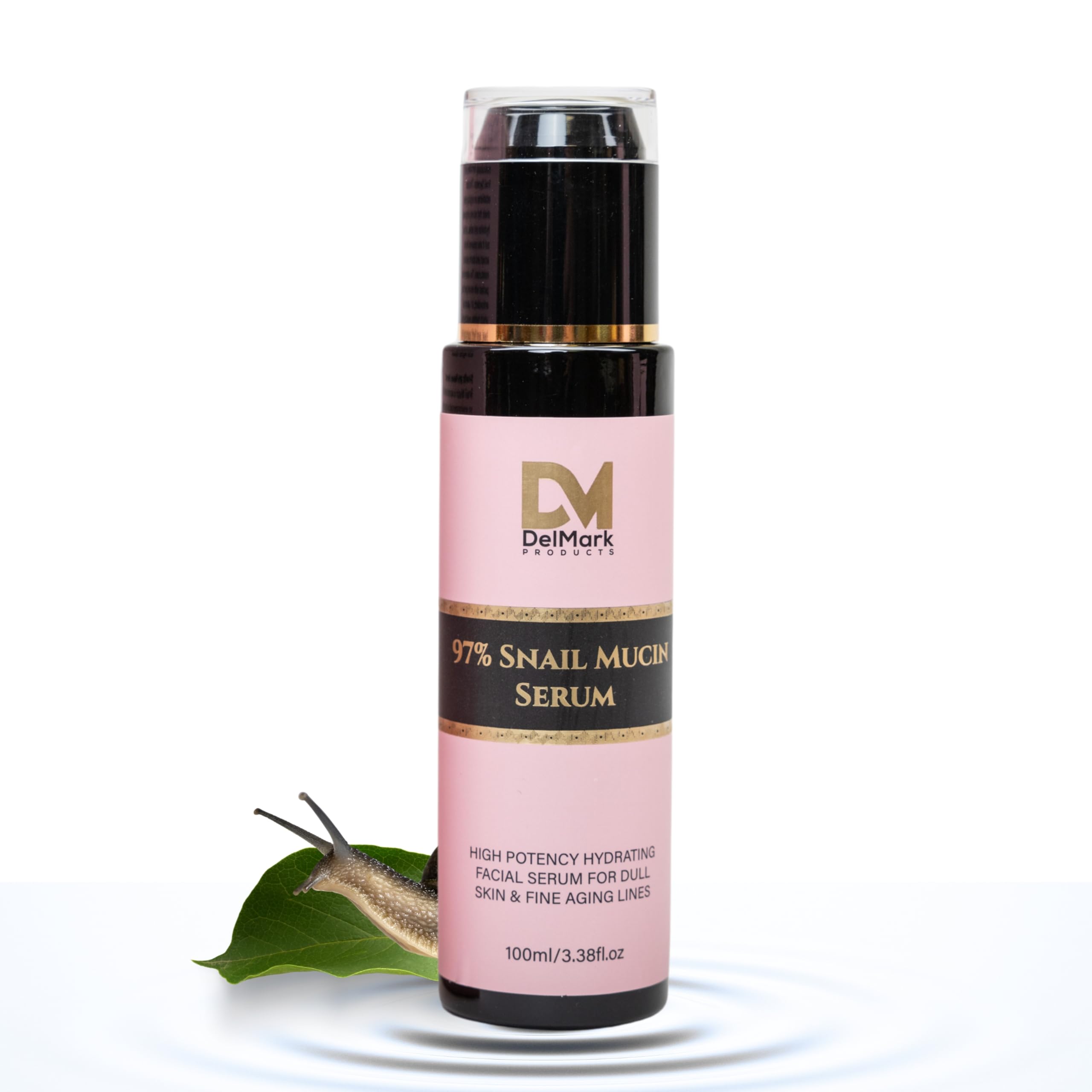 Snail Mucin Serum 100ml - 97% Snail Filtrate & Hyaluronic Acid for Hydrating & Repairing Skin - Korean Skincare for Face, Eye & Neck - Perfect for Night Routine