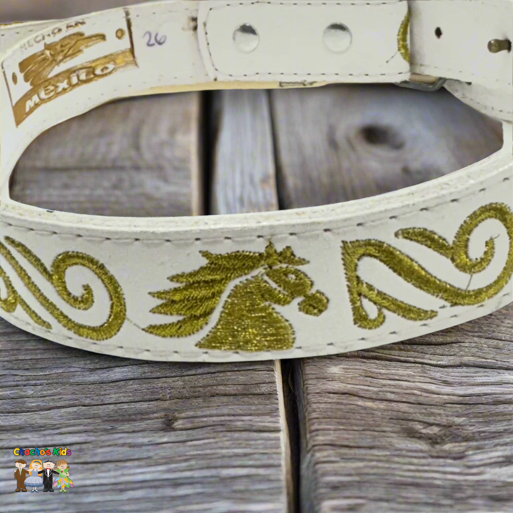 Authentic Mexican Charro Belt - Size 26 - Handcrafted Leather Western Cowboy Belt for Men | Perfect for Rodeo, Country Music Festivals & Western Fashion
