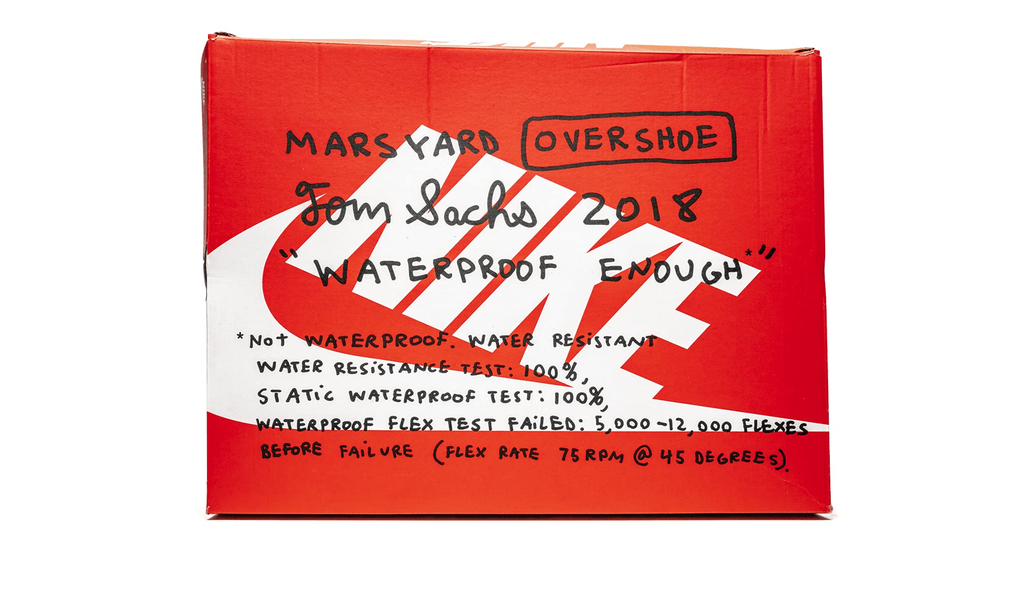 Nike Mars Yard Overshoe Men's Sneakers - Tom Sachs Collaboration White/Cobalt-Red Nylon Shoes for Running, Hiking & Streetwear Fashion