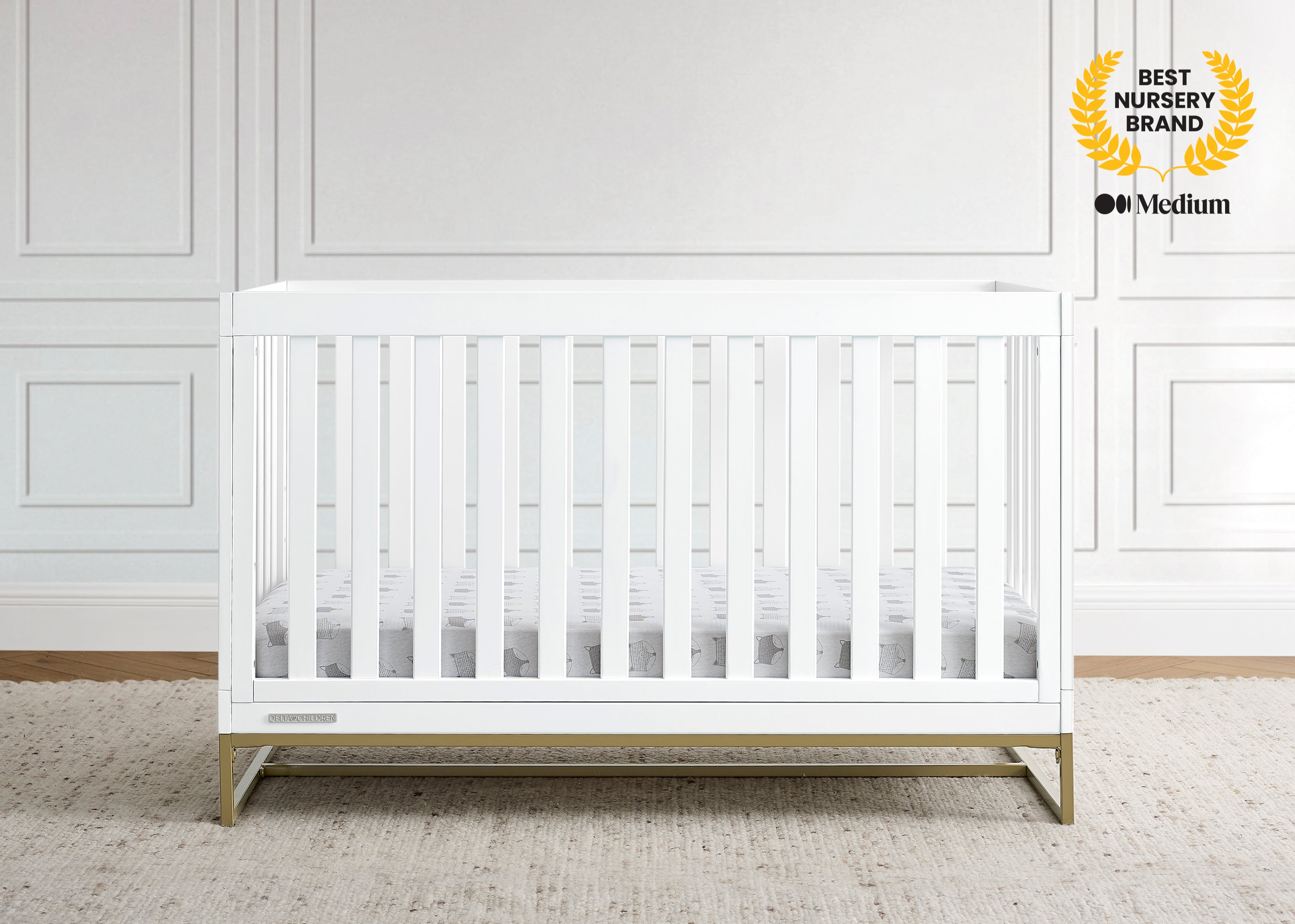 Convertible Jade 4-in-1 Baby Crib - Nursery Bed with Toddler Rail, Daybed & Full-Size Frame | Perfect for Newborns to Teens, Modern Nursery & Bedroom Decor