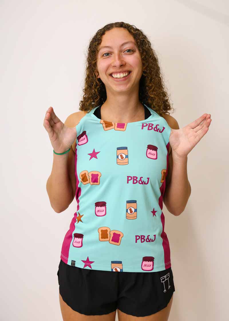 Women's PB&J Performance Singlet - Breathable Running Tank Top for Workouts & Gym - Perfect for Yoga, CrossFit & Athletic Training