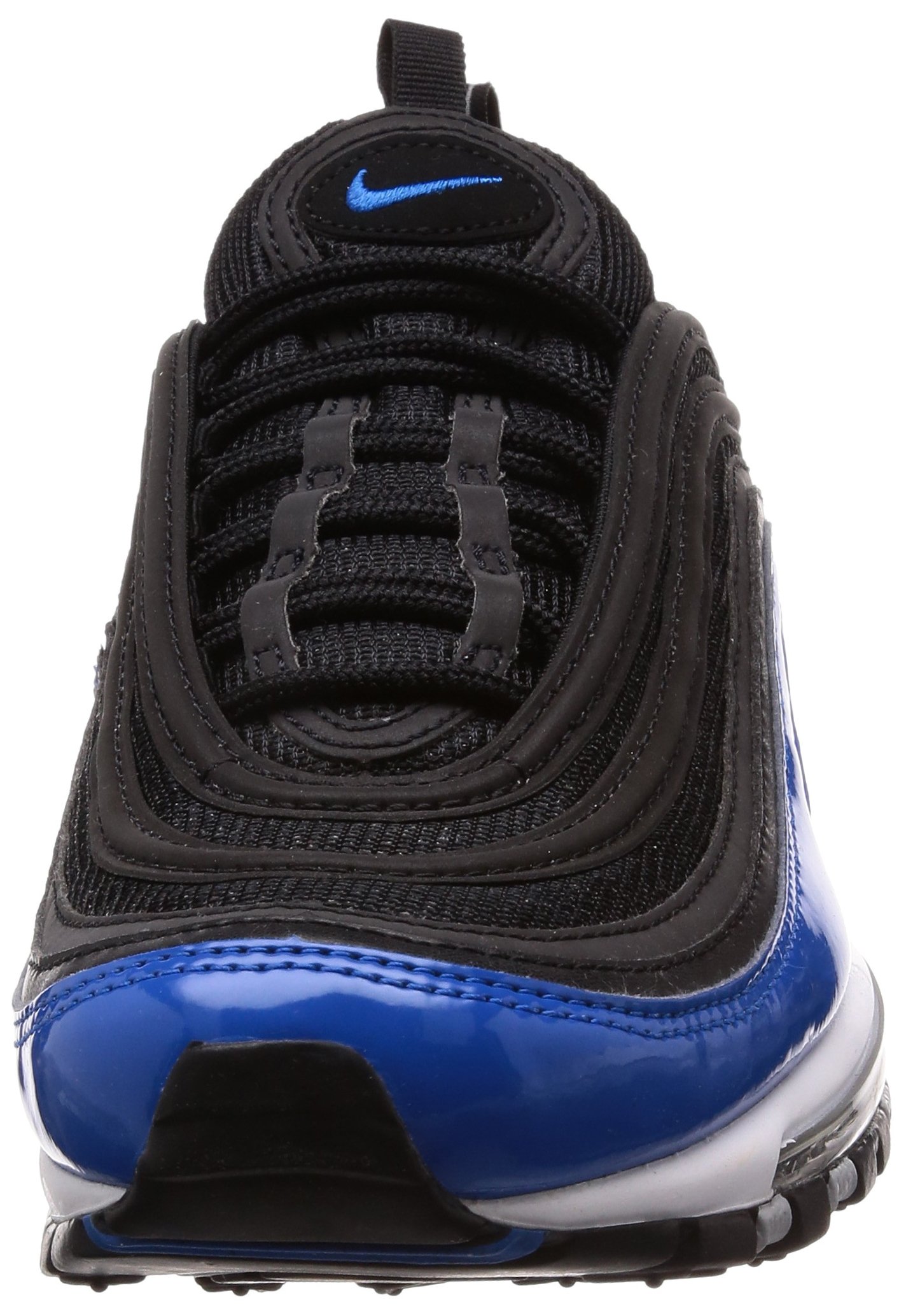 Nike Men's Air Max 97 Running Shoes - Black/Blue Nebula/Wolf Grey - Size 9.5 US - Comfortable Cushioned Sneakers for Jogging, Gym Workouts & Casual Wear