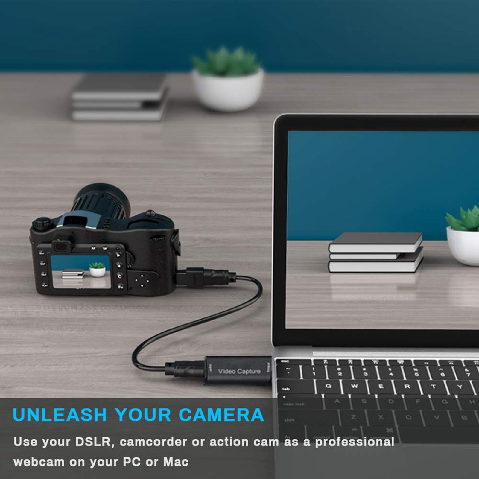 SVCEQZE 4K Video Capture Card - No Signal Loss HDMI Audio Recorder for Live Streaming, Gaming, Recording & Podcasting - Compatible with PC, Mac, PS5, Xbox & Nintendo Switch