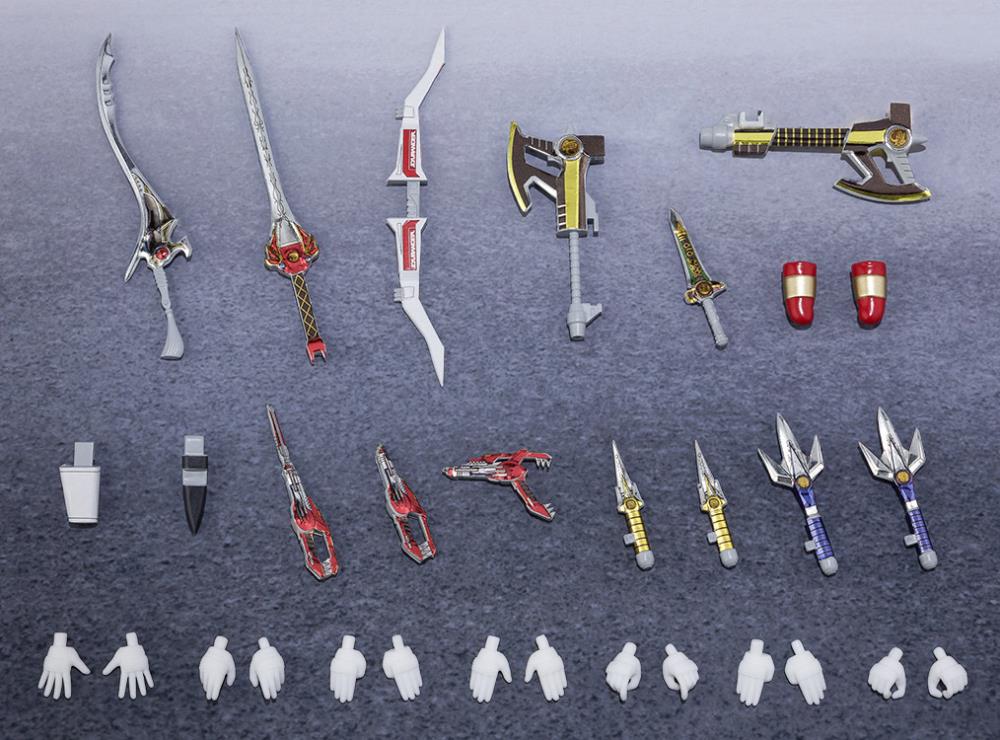 Bandai Super Kyoryu Sentai Zyuranger (Mighty Morphin Power Rangers) 6-Piece Action Figure Collector's Set - Perfect for Display, Play & Power Rangers Fans Collection