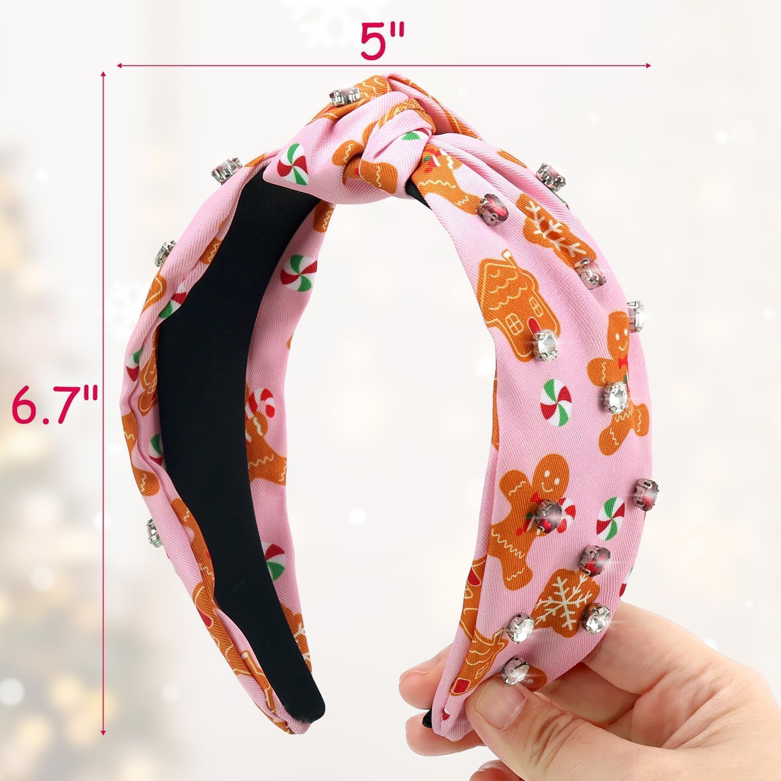 **CiyvoLyeen Women's Rhinestone Headband - Sparkling Jeweled Hair Accessories for Christmas, Valentine's Day & Parties (3PCS Set, Hot Pink/Red) | Perfect Gift for Girls, Bridal Shower, or Holiday Exchange**    *Use for: Christmas parties, Valentine's Day gifts, weddings, bridal showers, holiday exchanges, or everyday glamorous styling.*