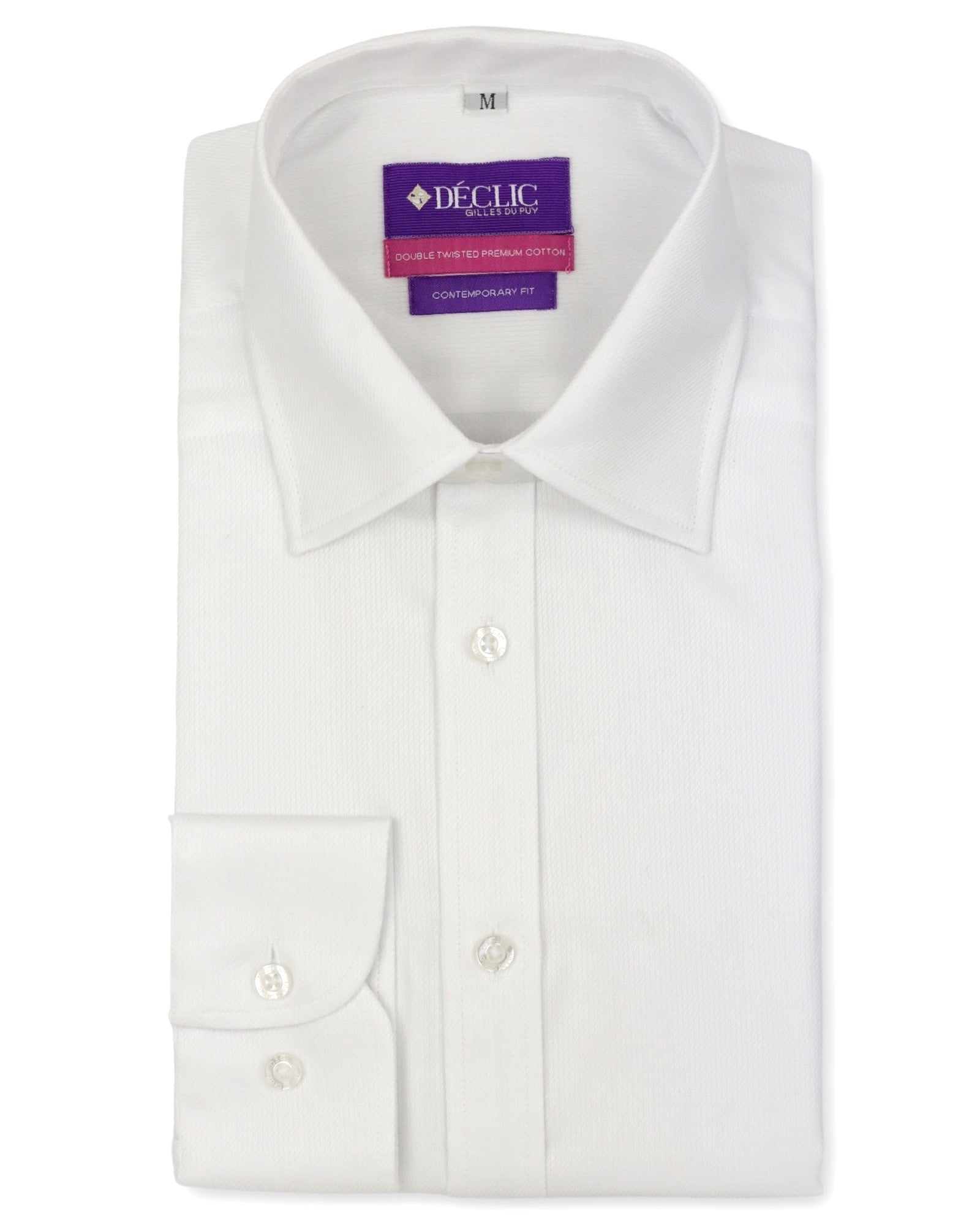 DÉCLIC Stewart Standard Shirt - Premium White Casual Button Down Shirt for Men | Office Wear, Date Night & Business Casual Outfits