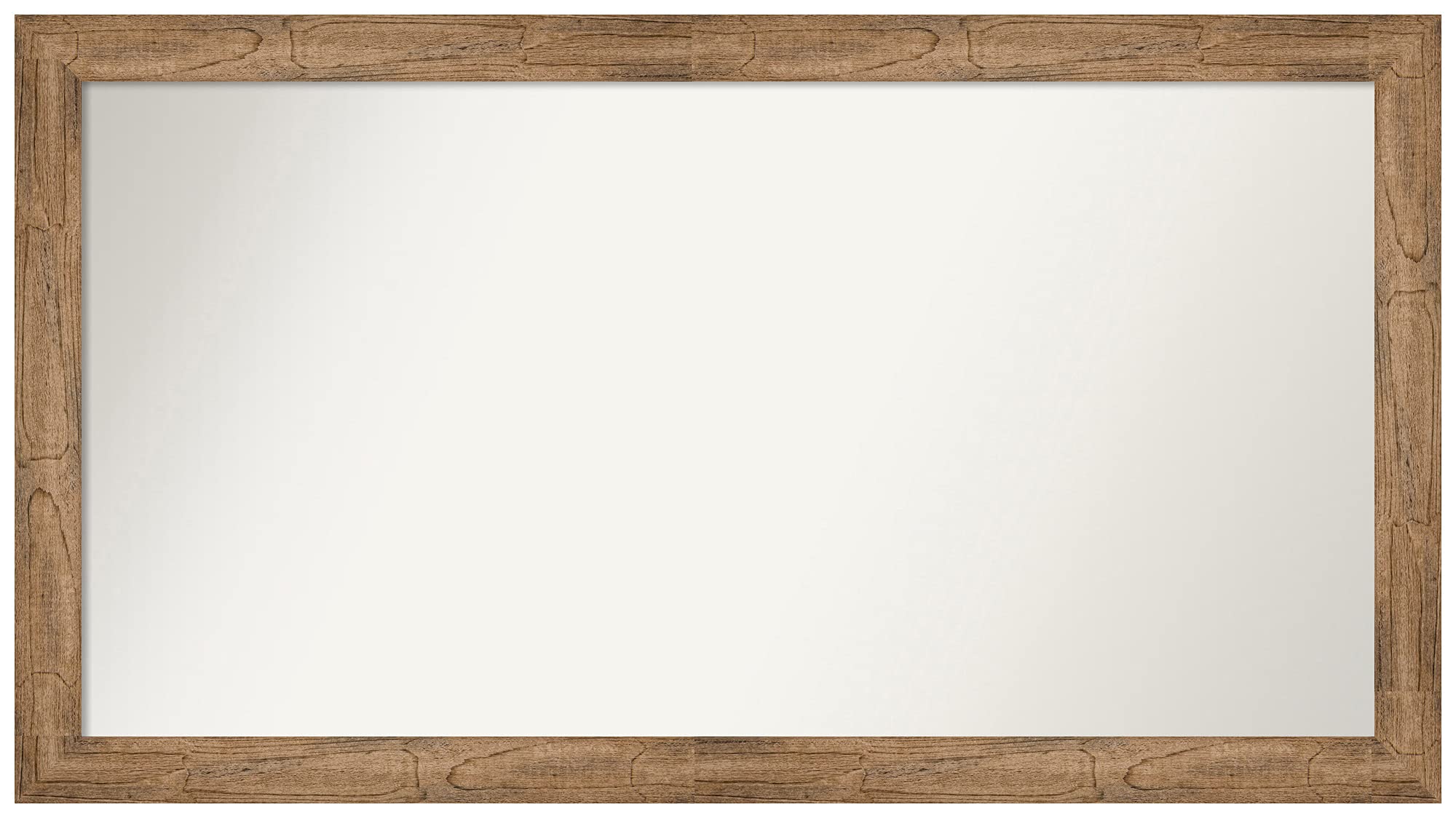 Amanti Art Non-Beveled Custom Wall Mirror - 23.5 x 42.5 Inches Owl Brown Narrow Frame - Bathroom, Bedroom, Living Room Decor - Various Sizes Available - Handcrafted Brown Wooden Mirror for Home & Office