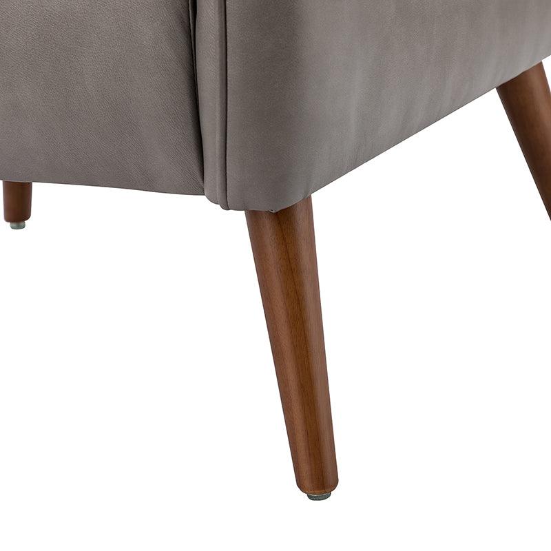 Clara Vegan Leather Armchair - Modern PU Leather Lounge Chair for Living Room, Office & Bedroom - Comfortable Mid-Century Style Accent Chair with Sturdy Metal Legs