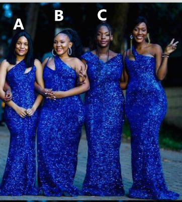 Royal Blue Mermaid Bridesmaid Dresses with Mismatched Sequins - Elegant Formal Gowns for Weddings, Prom & Special Occasions