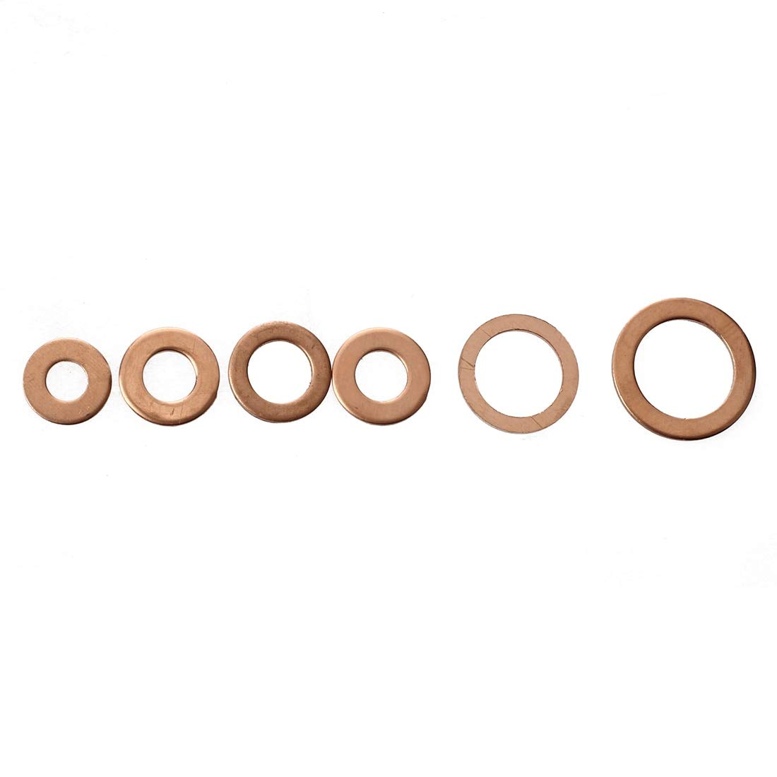 Ochoos 110-Piece Copper Washer Assortment Kit - Durable Sealing Washers for Plumbing, Automotive & DIY Projects | Rust-Resistant Metal Gaskets for Leak Prevention