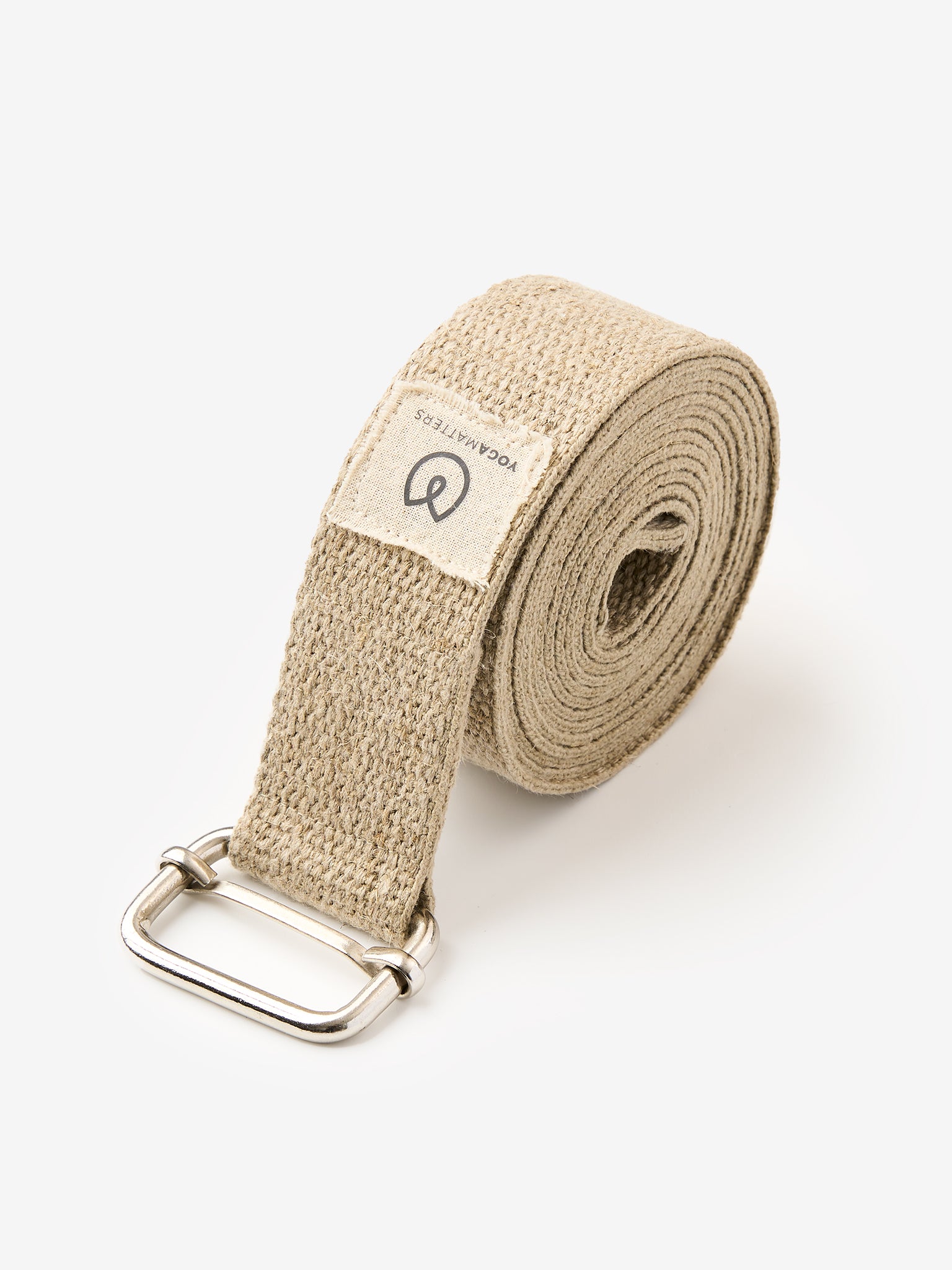 Yogamatters Natural Hemp Yoga Belt for Stretching, Flexibility & Pilates - Eco-Friendly Yoga Accessory for Home & Studio Practice