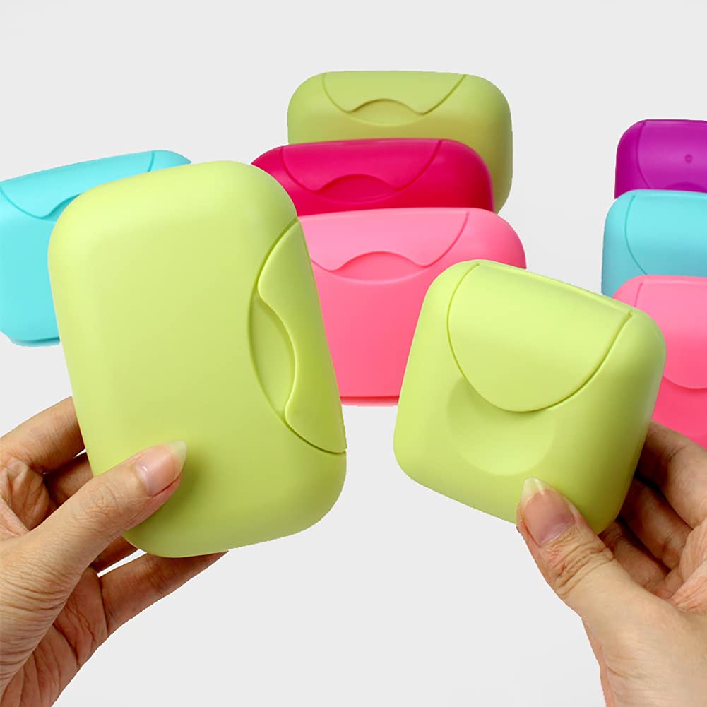 ZaH Macaron Soap Box Travel Case - Portable Soap Holder for Shampoo, Conditioner, Shower & Hand Soap - Compact Storage for Small Towels (Small, Rose) - Perfect for Travel, Gym & Bathroom Organization