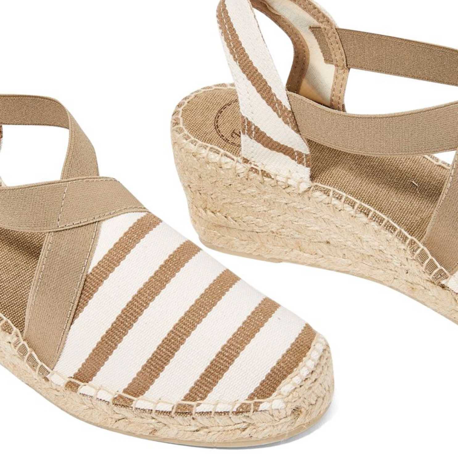 Women's Striped Cotton Blend Wedge Espadrilles - Comfortable Summer Shoes for Beach, Casual Outings & Everyday Wear | Tarbes