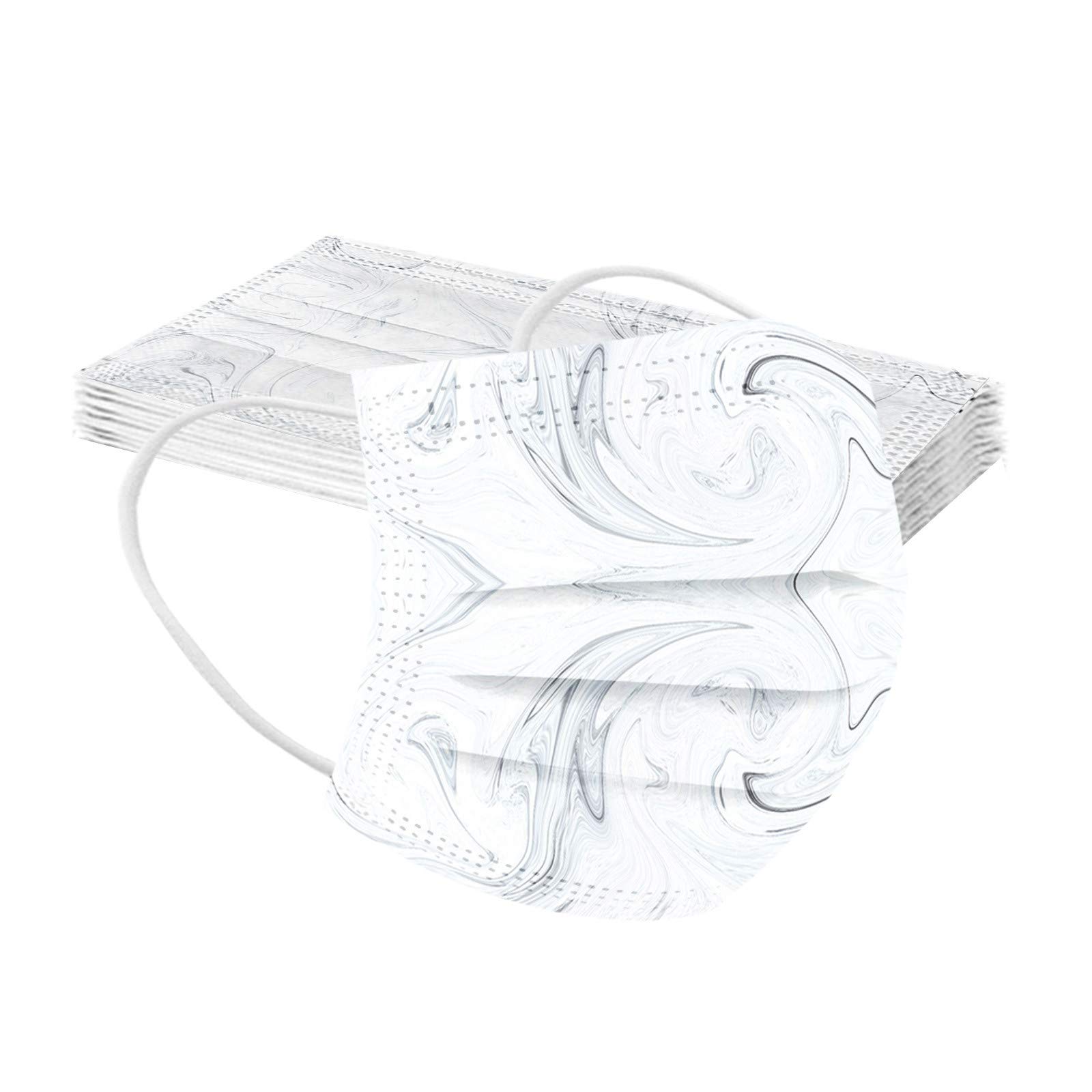 Floral Disposable Face Masks for Women - 3-Ply Breathable Paper Masks with Fashionable Floral Design (10 Pack) - Perfect for Spring Outings, Shopping & Travel