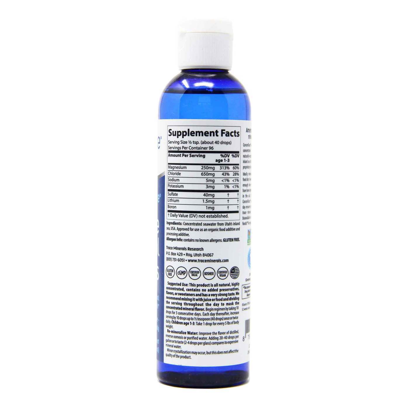 Trace Mineral Drops 4oz (1 Pack) - Liquid Electrolyte Supplement with 72+ Essential Minerals for Hydration & Recovery - Perfect for Athletes, Fitness & Daily Wellness