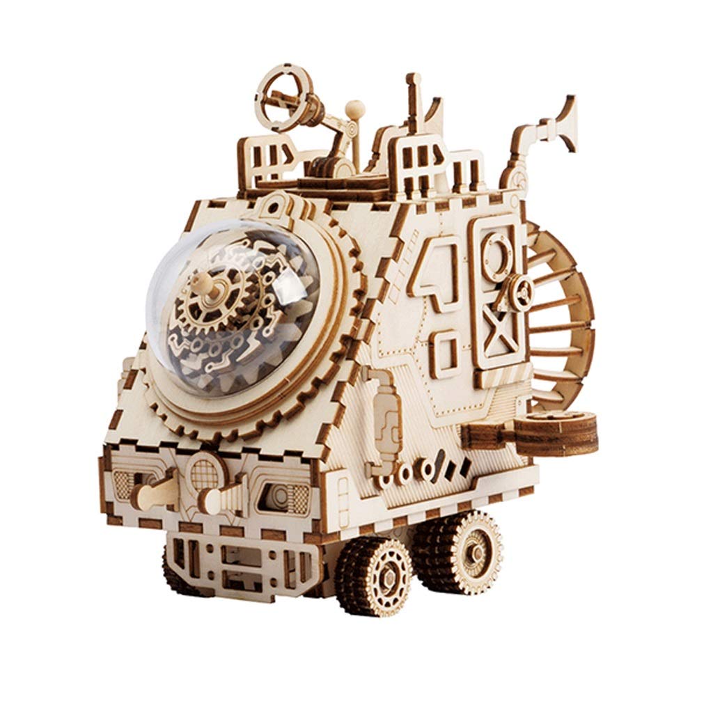 DIY Wooden Music Box Kit - 3D Wooden Model Building Kit for Kids & Adults | Perfect Gift for Christmas, Birthday, Valentine's Day | Handmade Musical Box for Home Decor, Wedding Favors & Special Occasions (Size B)