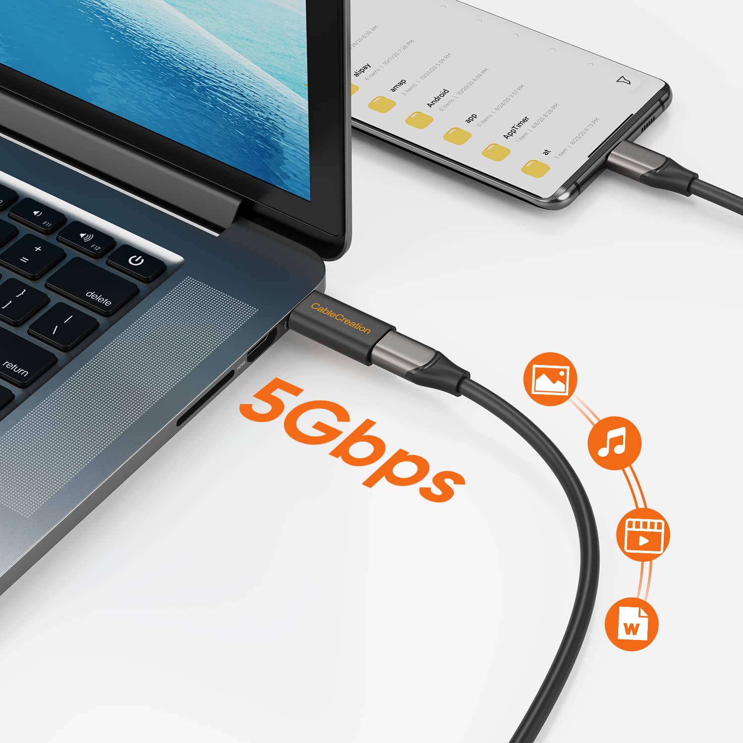 CableCreation 3-Pack USB C Female to USB Male Adapter - USB 3.1 5Gbps Type C to A Converter for Laptops, MacBook, Logitech StreamCam, VR Headsets - Fast Charging & Data Transfer for Phones, Tablets, Gaming Devices