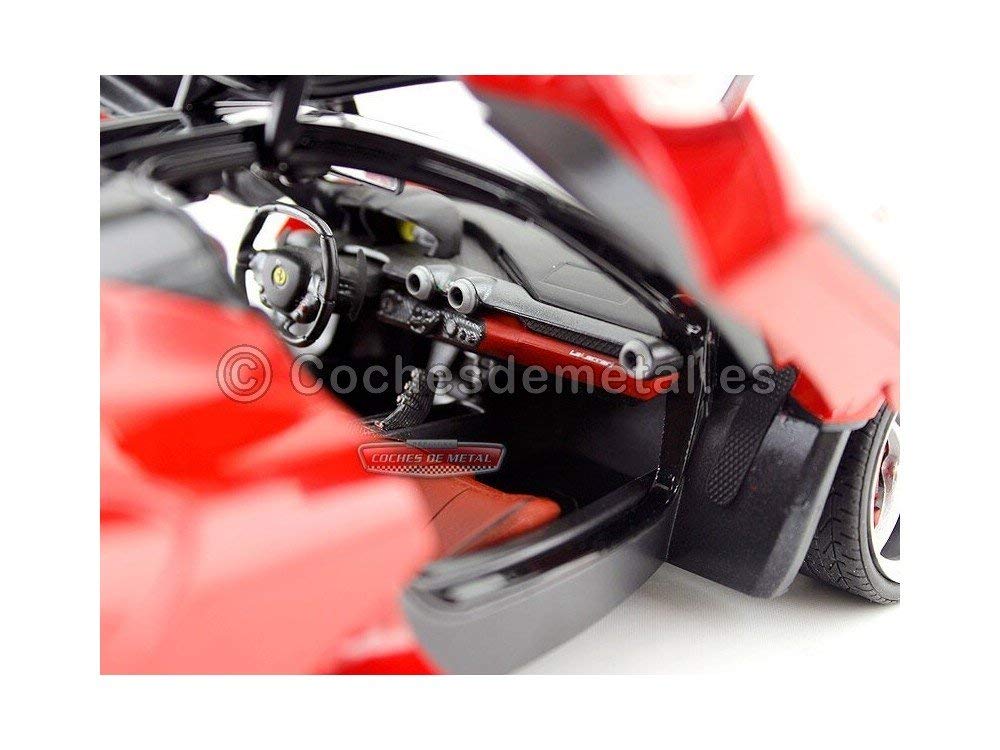 1:18 Scale Ferrari LaFerrari Diecast Model Car - Hot Wheels Elite Collection (Red) - Premium Collectible for Display, Racing Enthusiasts & Gift Giving