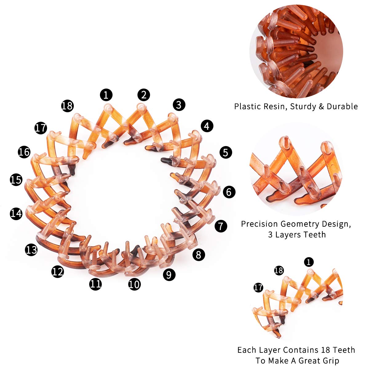 TOBATOBA 3-Piece Bun Maker Hair Clip Set - Expandable Bird Nest Ponytail Holder, Hair Claw Clips for Women & Girls - Perfect for Updos, Curling, and Everyday Hairstyles