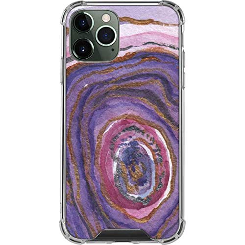 Skinit Clear Phone Case for iPhone 12 Pro - Lilac Watercolor Geode Design | Protective Slim Cover | Perfect for Everyday Use & Gift Giving