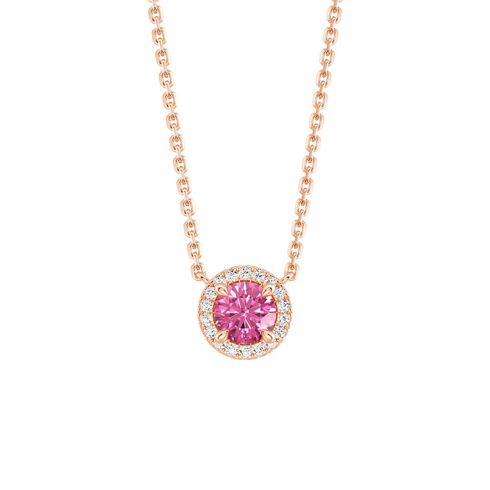 Eternal Halo Personalized Birthstone Necklace - Custom Name & Birth Month Jewelry Gift for Women, Mom, Wife | Perfect for Birthday, Anniversary, Mother's Day & Special Occasions