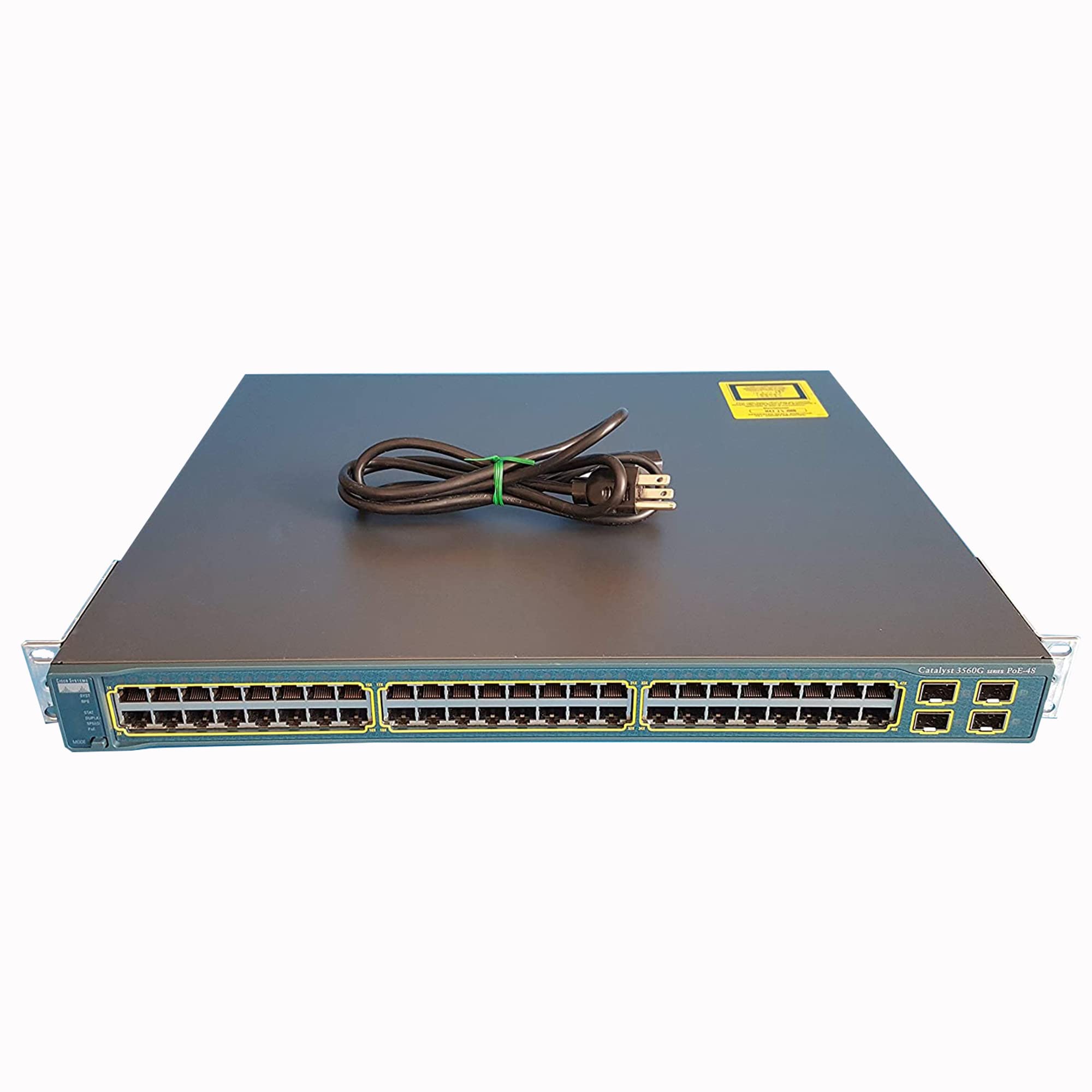 Refurbished Cisco WS-C3560-48PS-S Catalyst 3560 48-Port Gigabit PoE Switch | 10/100/1000 Mbps | 370W Power | Layer 3 | Ideal for Office Networks, Small Business & Home Lab Setups