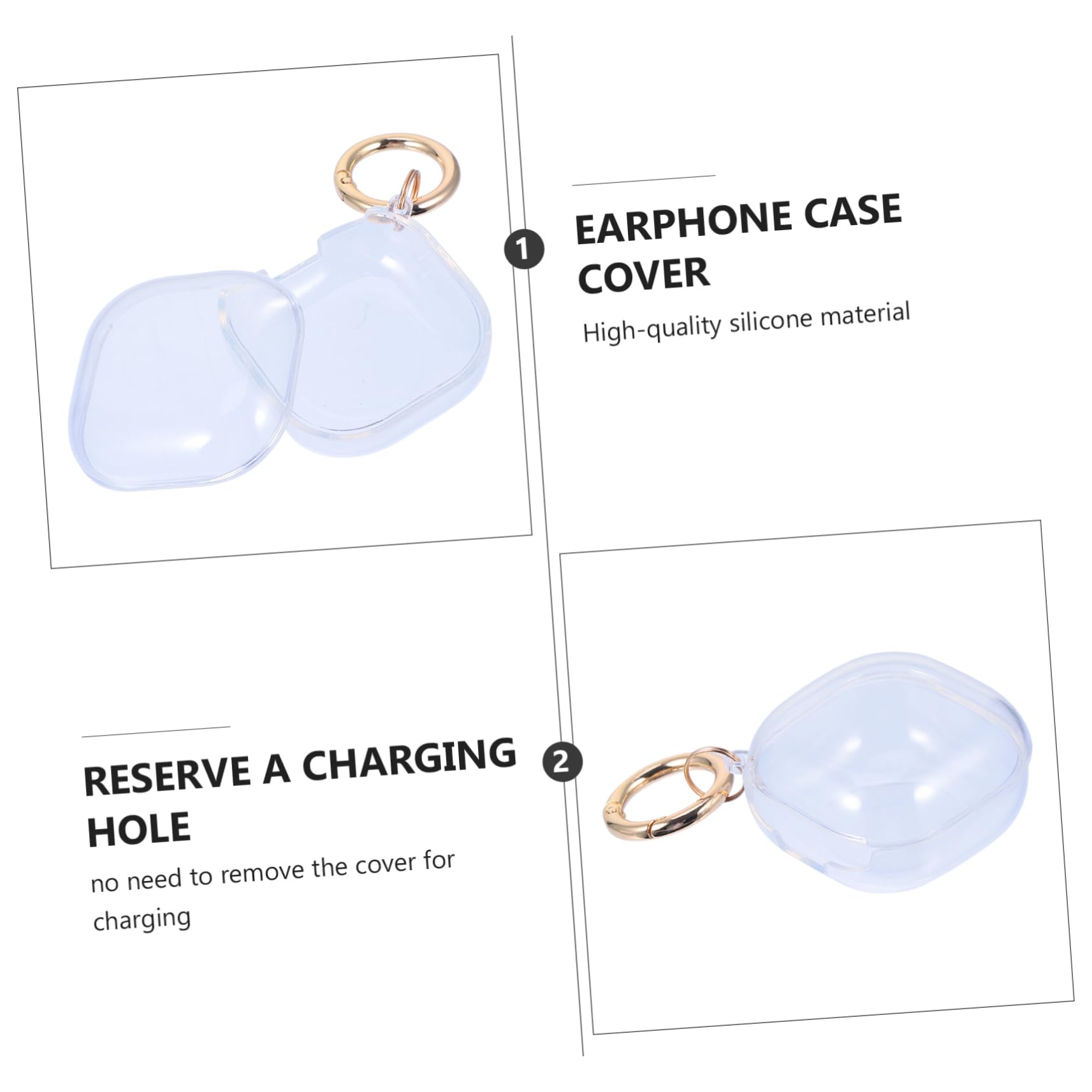 Mikikit 3-Pack Waterproof Headphone Cover Case - Anti-Loss Protective Storage Box for Earphones & Headsets - Perfect for Travel, Gym, and Daily Use