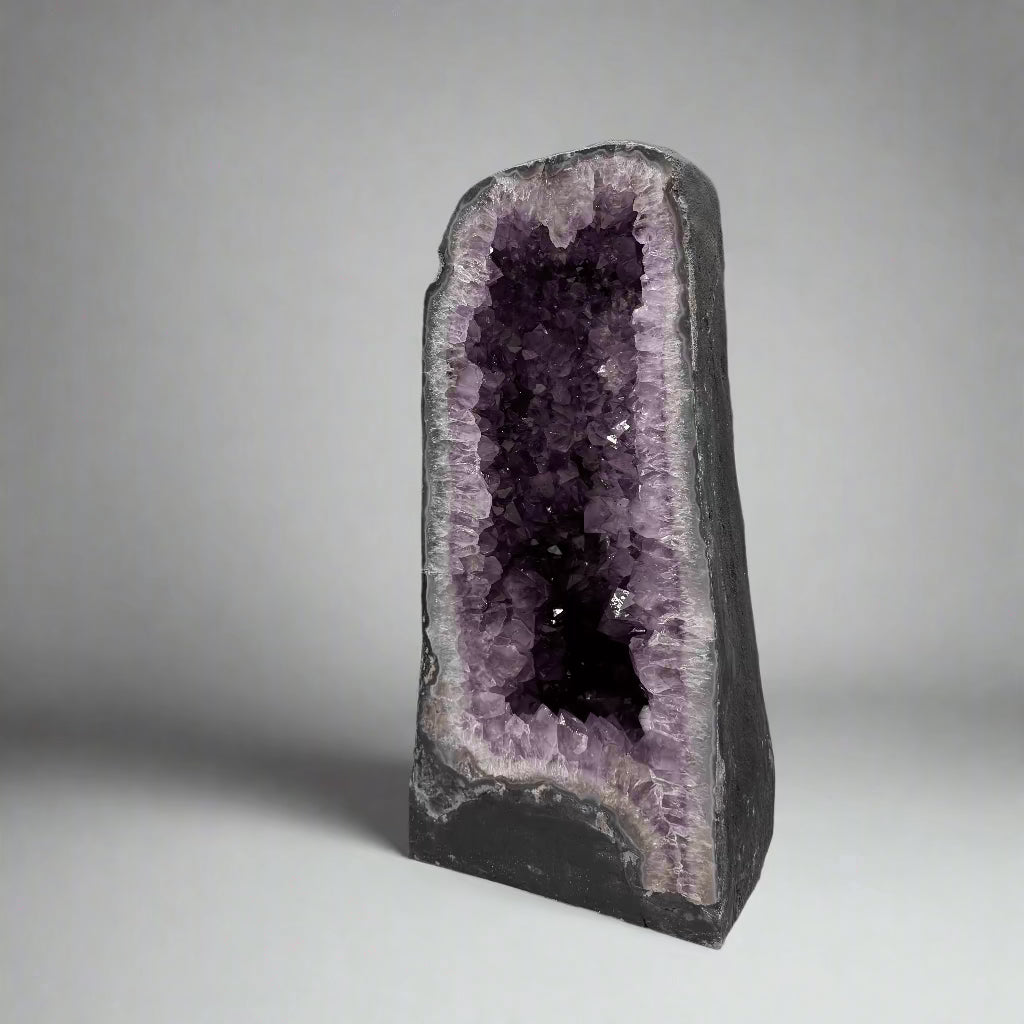 Natural Amethyst Geode Cathedral from Brazil - 19 to 57 lbs | Large Purple Crystal Cluster for Home Decor, Meditation & Healing | Spiritual Gift & Feng Shui Crystal
