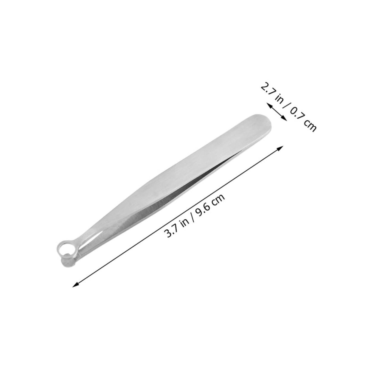 1pc Stainless Steel Nose Hair Trimmer & Eyebrow Tweezers - Portable Nasal Hair Clipper for Men, Facial Hair Removal Tool - Perfect for Travel, Grooming, and Personal Care