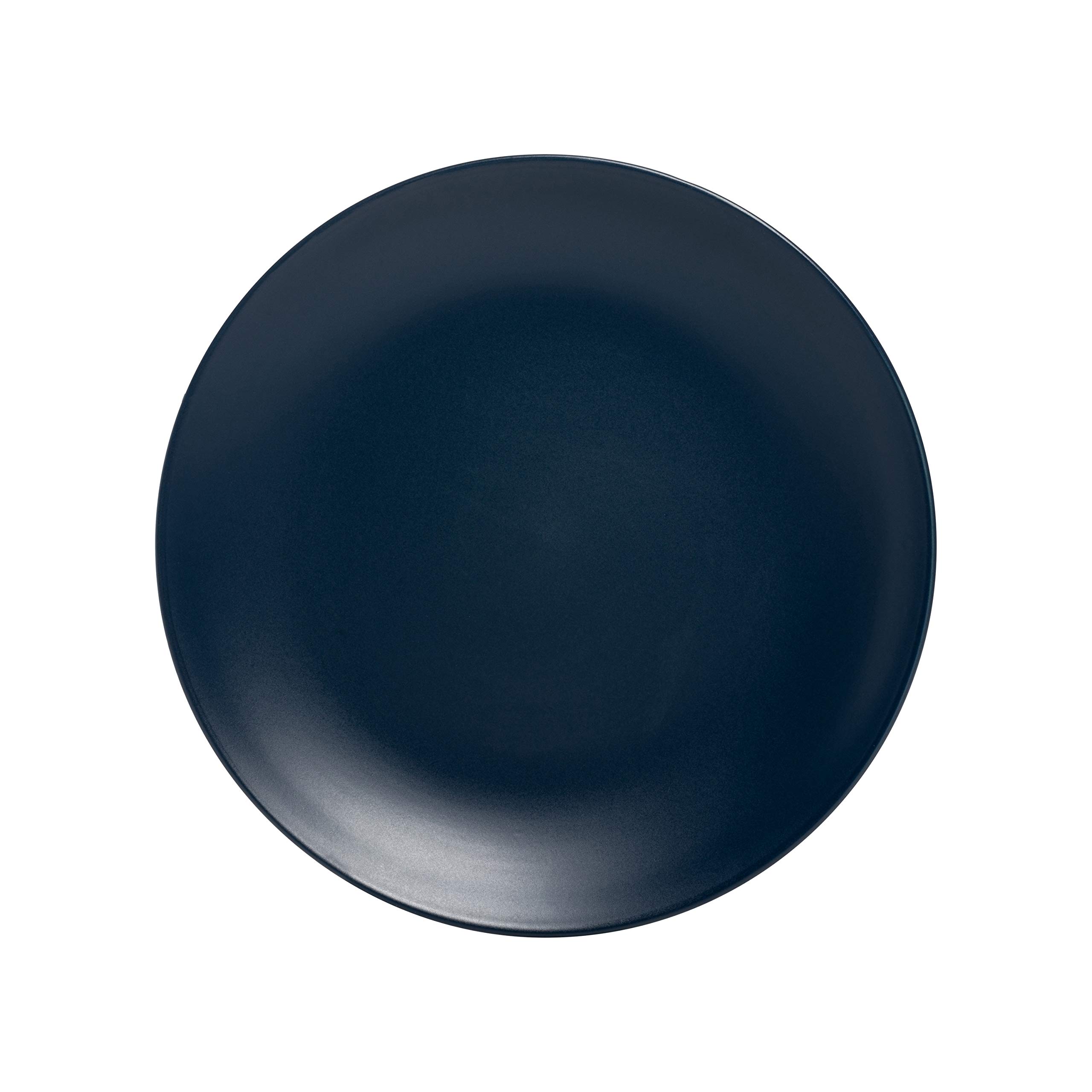 10-Piece Strawberry Street Wazee Matte Coupe Dinnerware Set - Midnight Blue Modern Dinner Plates, Salad Plates & Bowls - Perfect for Casual Dining, Entertaining & Everyday Use