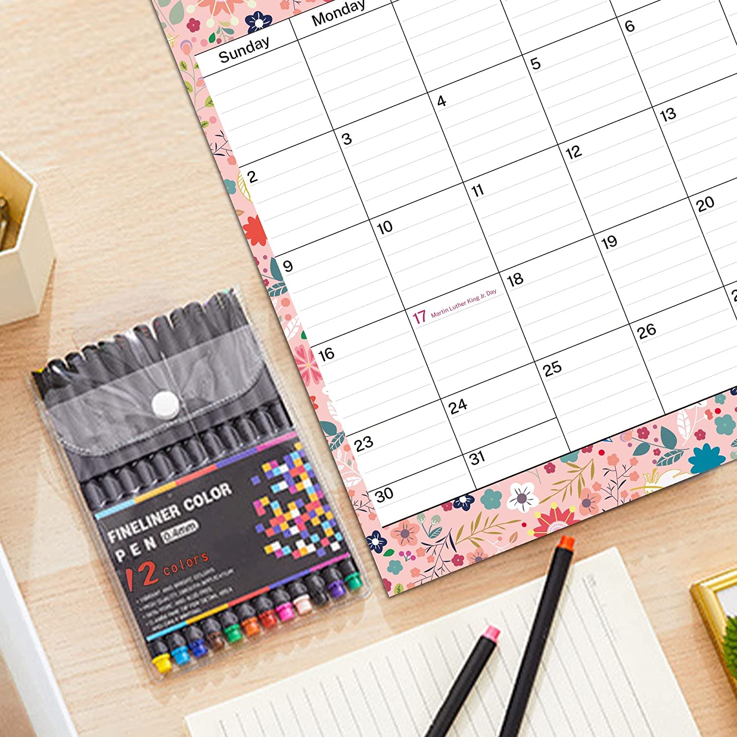 2024-2025 18-Month Large Desk Calendar Planner (July 2024 - December 2025) | 17.3