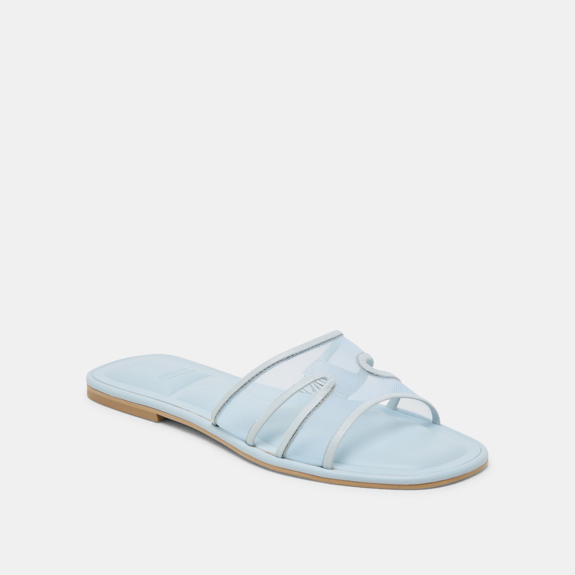 FLORI Women's Ice Blue Mesh Sandals - Breathable Comfortable Summer Beach Walking Shoes for Outdoor Vacation & Casual Wear