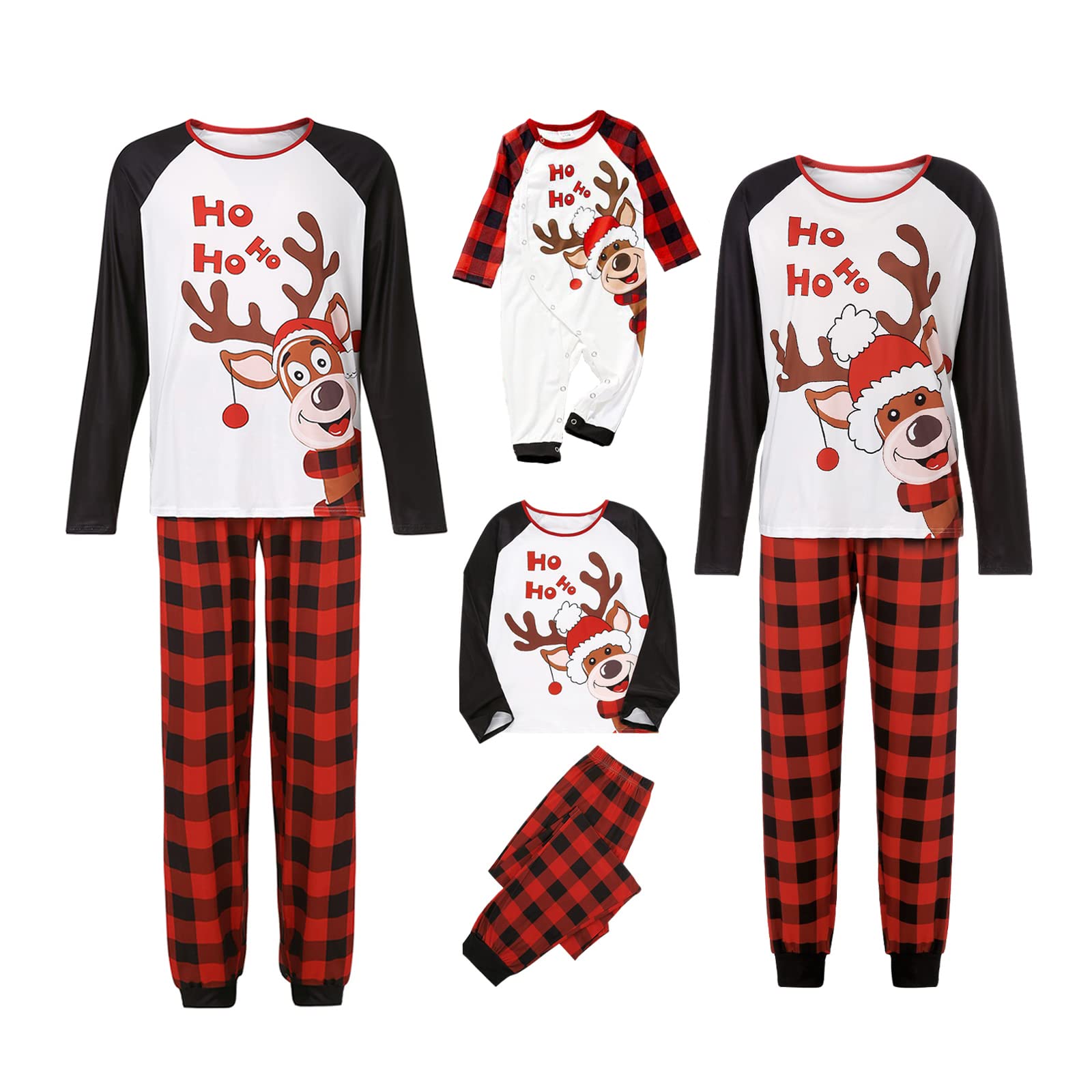 Christmas Family Matching Pajamas Set - Cute Santa Print PJS Sleepwear for Women, Men & Kids | Cozy Holiday Family Outfits for Christmas Morning & Photo Shoots