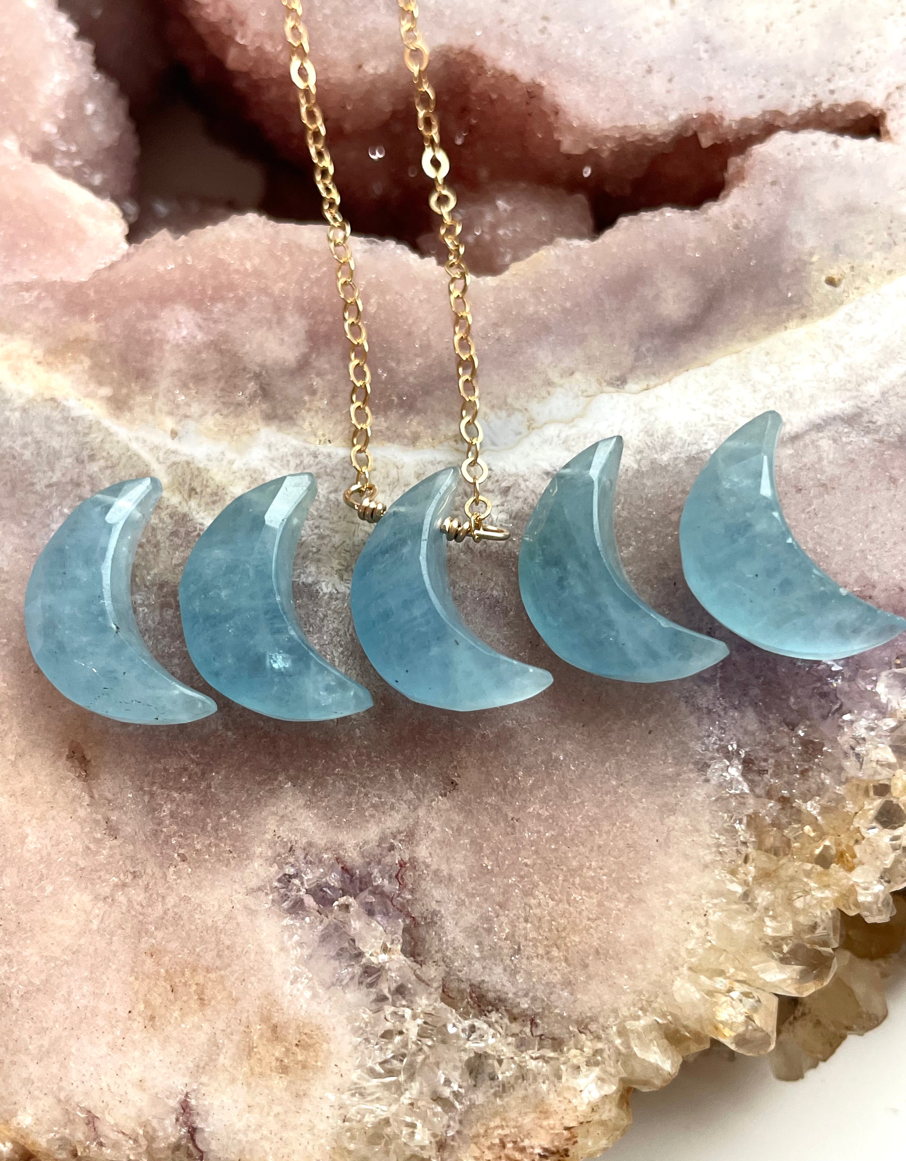 Handmade Aquamarine Pendant Necklace - Sterling Silver or Gold Fill Options - Perfect for Birthdays, Anniversaries & Special Occasions