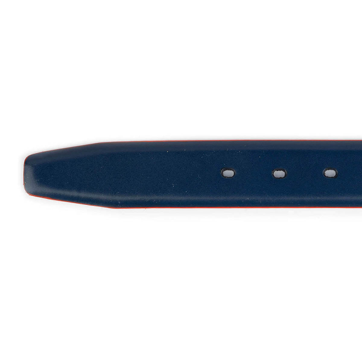 Genuine Leather Belt Strap Replacement for Dunhill Men's Buckle - Dark Blue with Red Edge Trim - Perfect for Business, Casual & Formal Wear