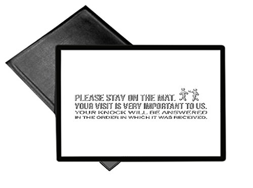 EandM Please Stay On The Mat - 18x24 Inch Non-Slip Outdoor Welcome Doormat Rug for Front Door Entrance - Durable & Weatherproof for Home, Office & Porch Decor
