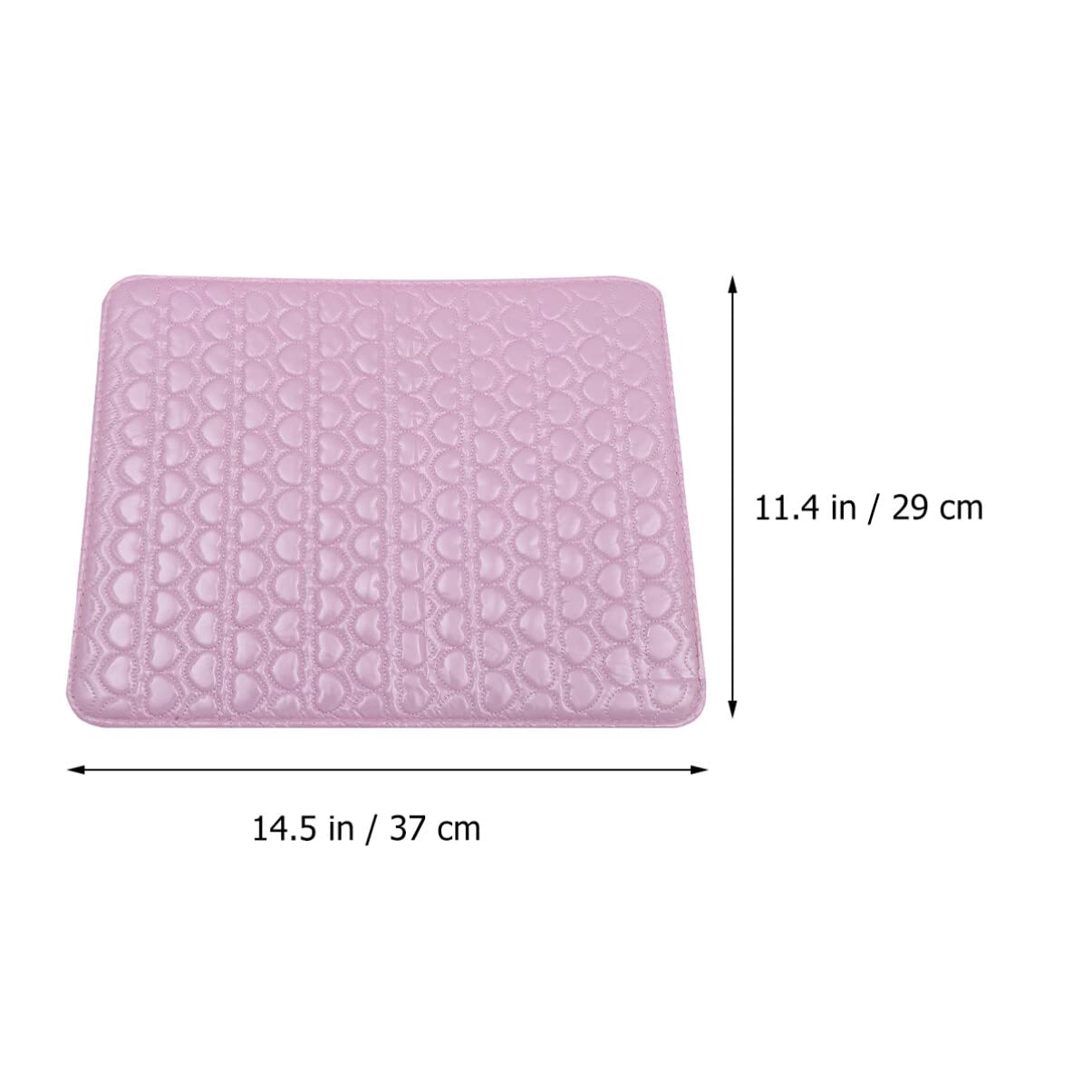 Uonlytech Pink Nail Mat - Leather Desk Mat with Heart Pattern, Detachable Manicure Wrist Rest & Hand Pillow Cushion for Salon - Perfect for Nail Technicians, Home Manicures, and Office Workspace Comfort