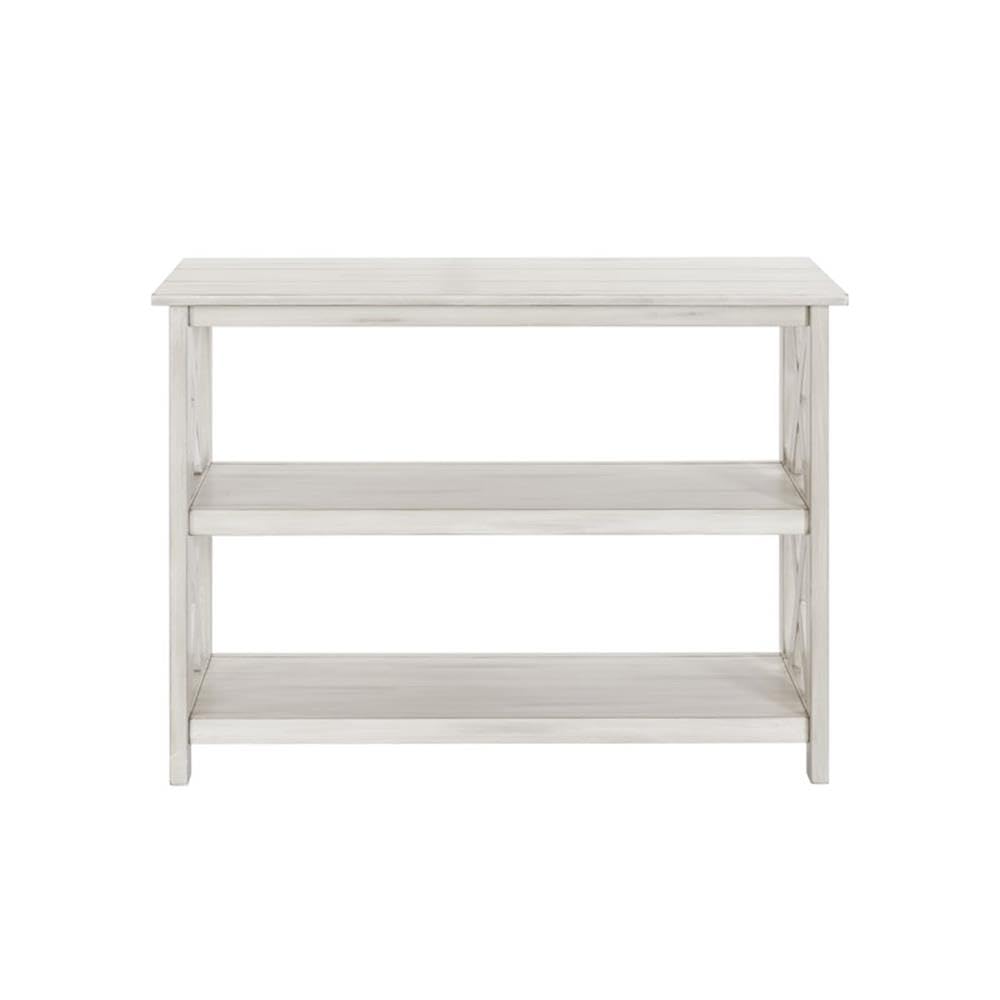Boraam Jamestown Entryway Table Antique White - Rustic Farmhouse Console Table for Hallway, Foyer & Living Room Decor