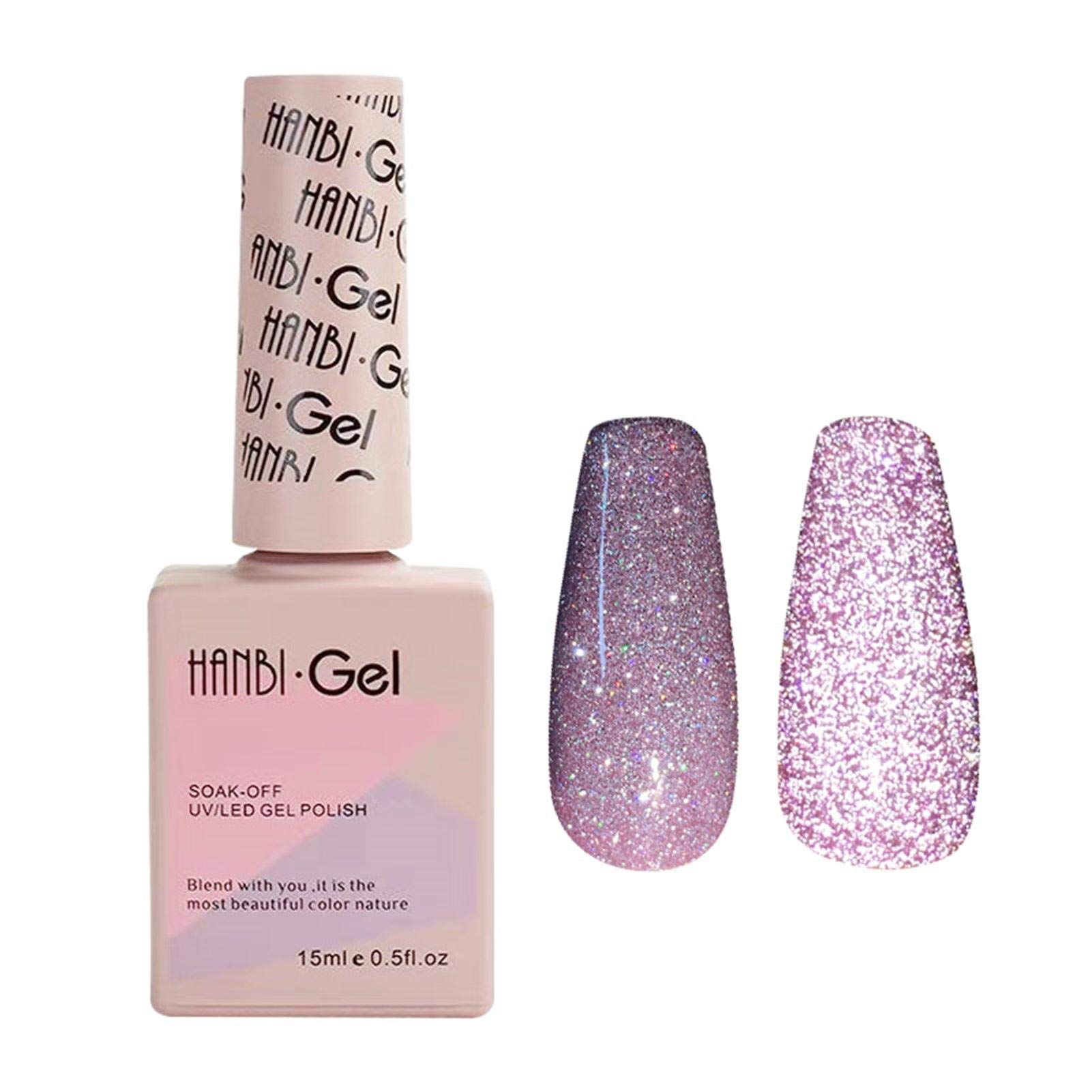Explosion Diamond Gel Nail Polish Set - Colorful Reflective Glitter Gel Polish with Sparkly Shiny Finish for Professional Nail Art | UV/LED Cured Manicure Kit | Perfect for Parties, Weddings & Special Occasions
