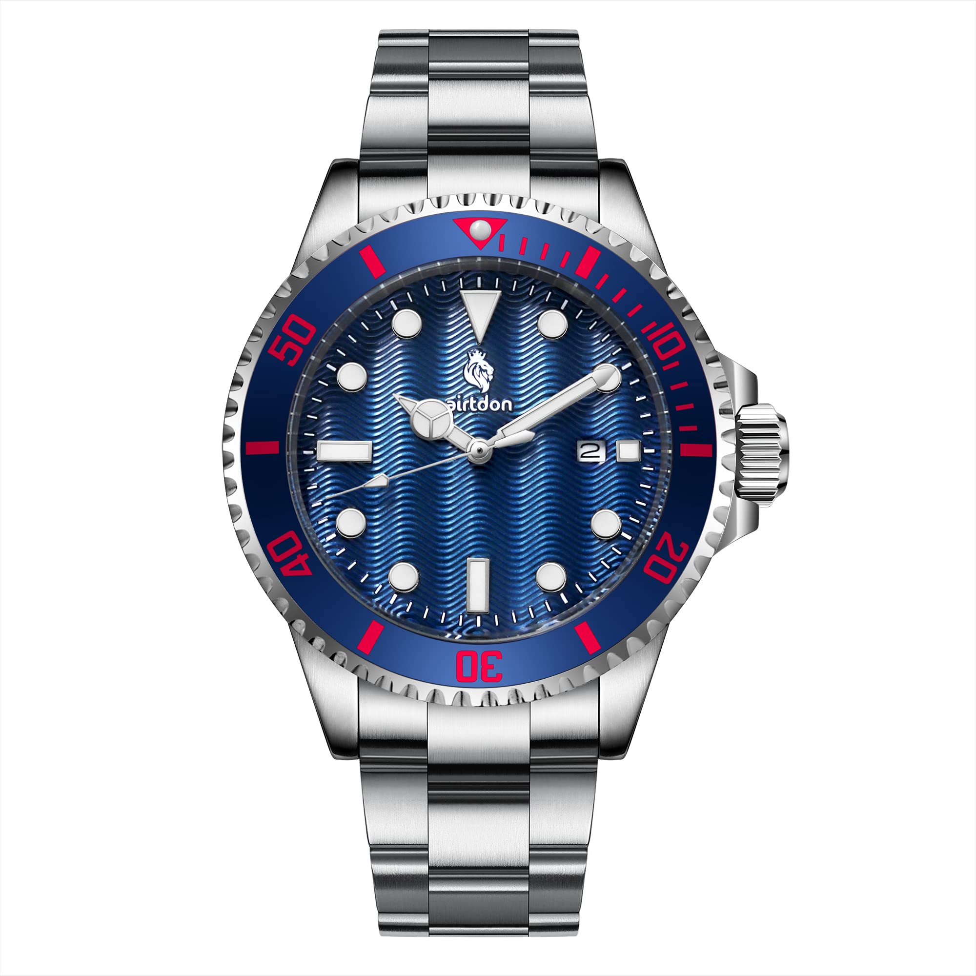 Airtdon Men's Watch Japanese Quartz 10ATM Waterproof for Diving & Business